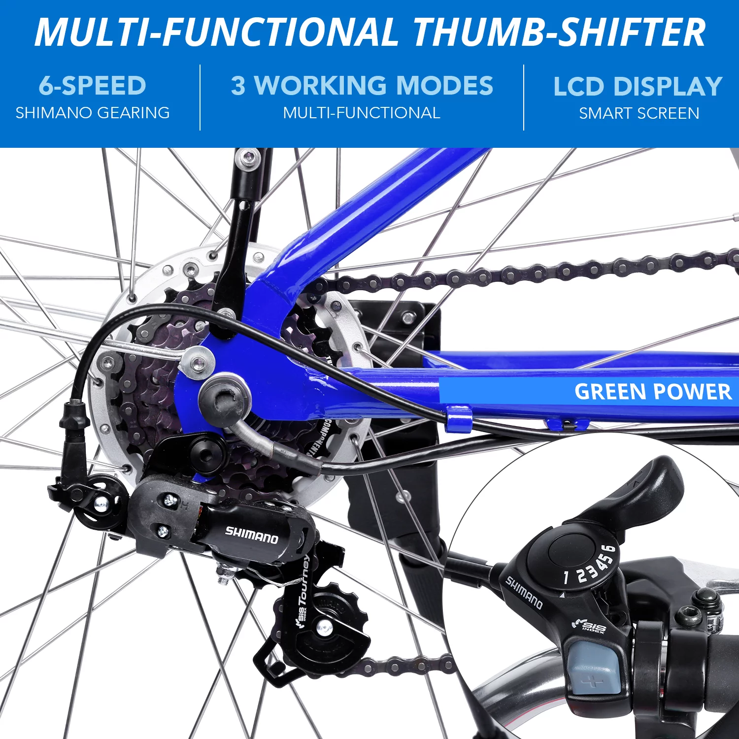 IDEAPLAY P20 24 inch Electric Bike for Adults, 250W Electric Commuter Bicycle with 3 Riding Modes Ebike for Women Men, Gray - Womvr