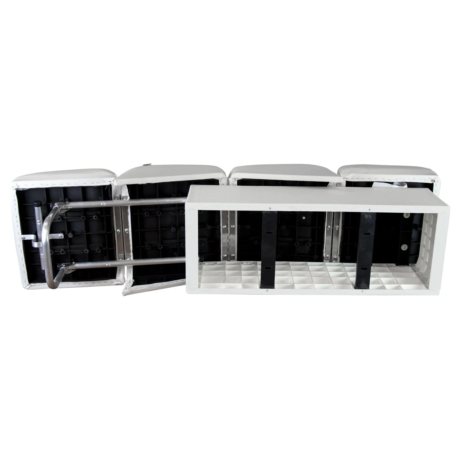 Wise 8WD505P-1-710 Bucket Style Back to Back Lounge Seat, White - Womvr