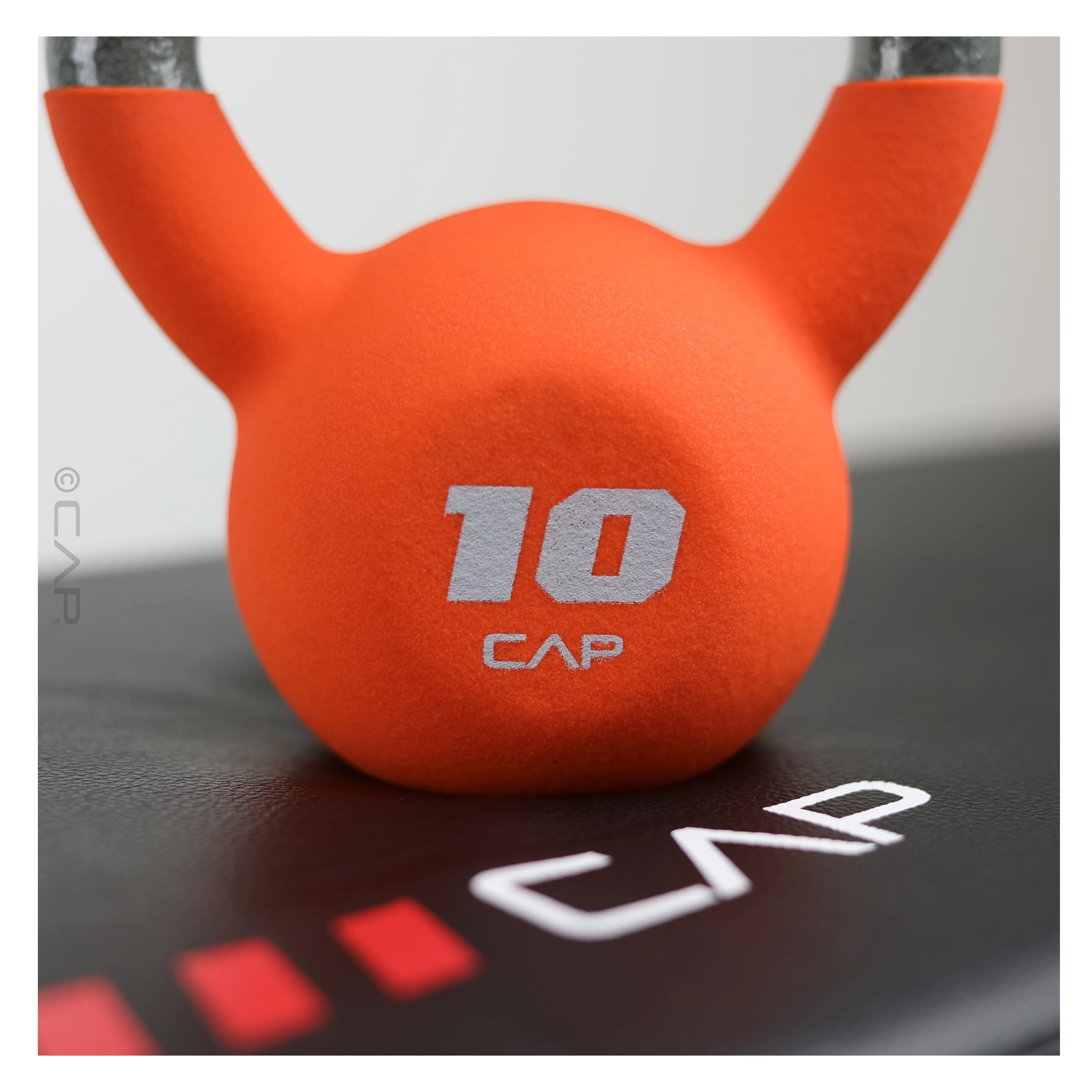 CAP, 10lb Neoprene Coated Kettlebell, Orange - Womvr