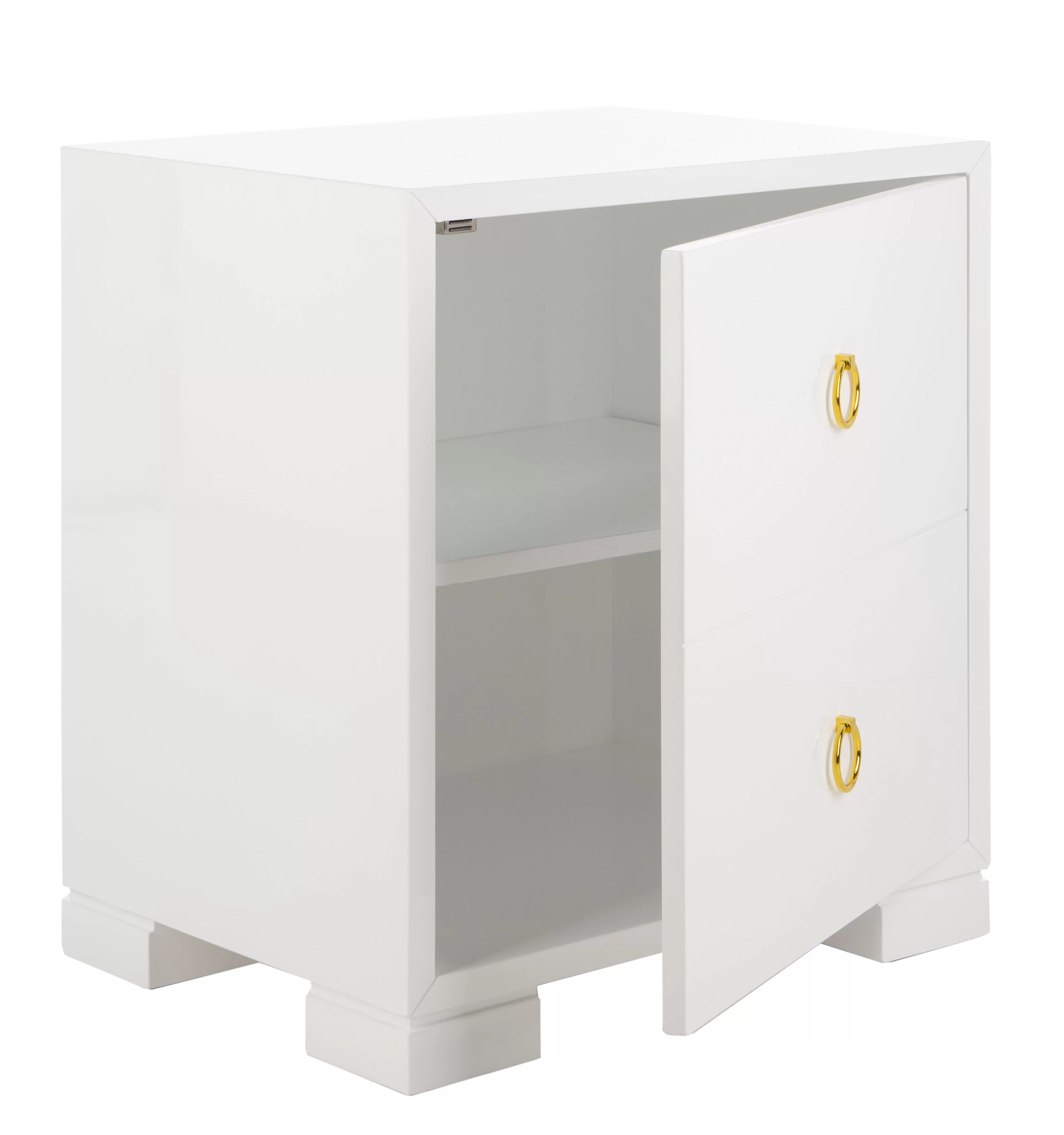Safavieh Couture Laila Glam Lacquer Chest with 2 Shelves - Womvr