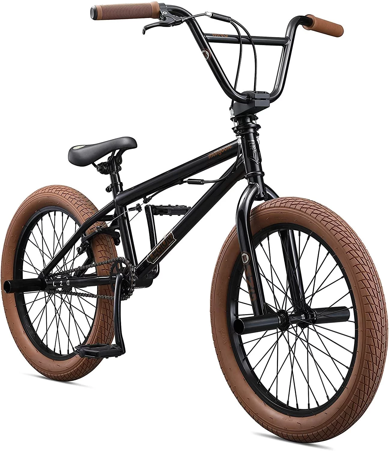 Mongoose Legion L20 Freestyle BMX Bike Line for Beginner-Level to Advanced Riders, Steel Frame, 20-Inch Wheels, Black - Womvr