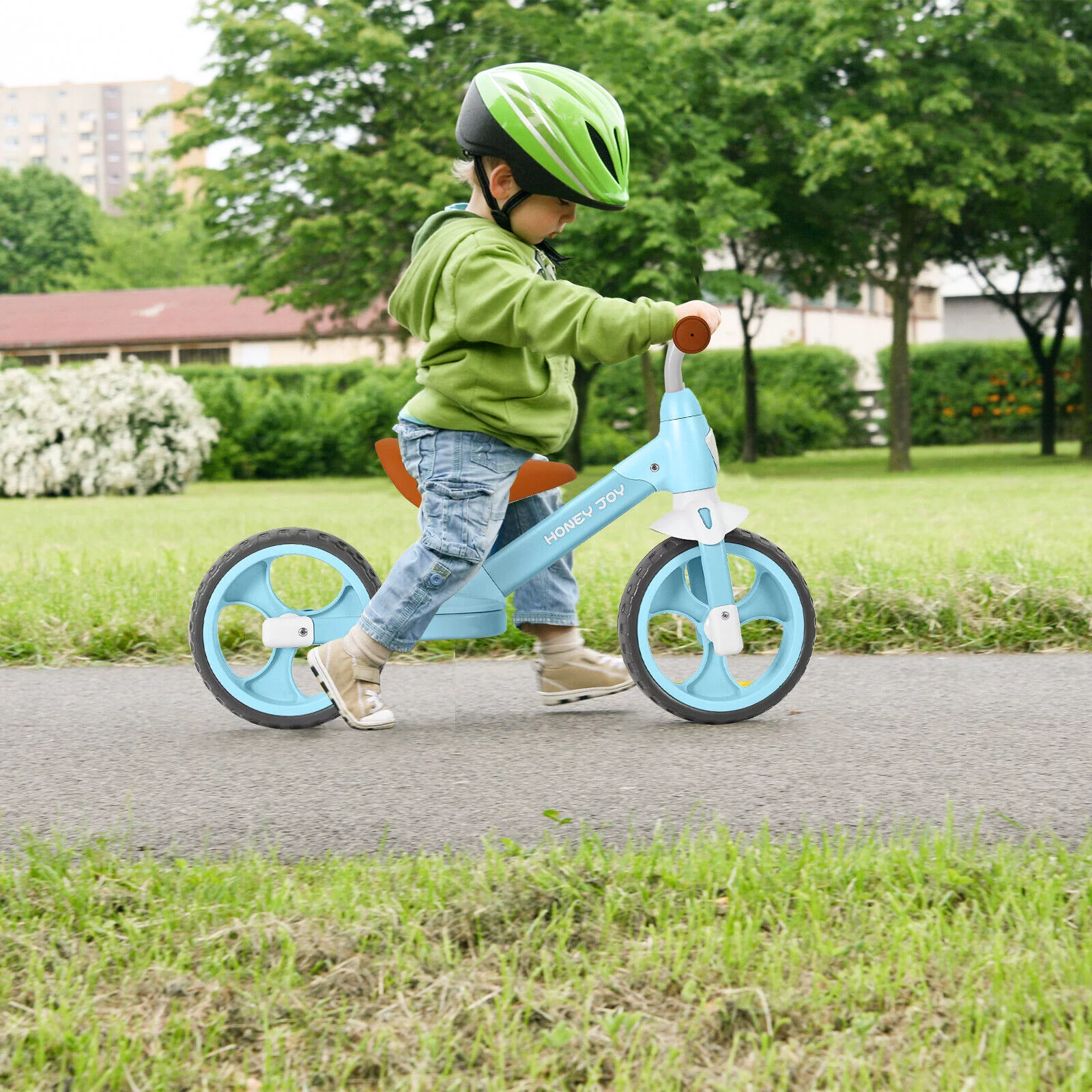 FONIRRA Kids Balance Toddler Bicycle No-Pedal Training Bike with Adjustable Handlebar and seat for 2-5 Years Old Boys Girls, Blue - Womvr