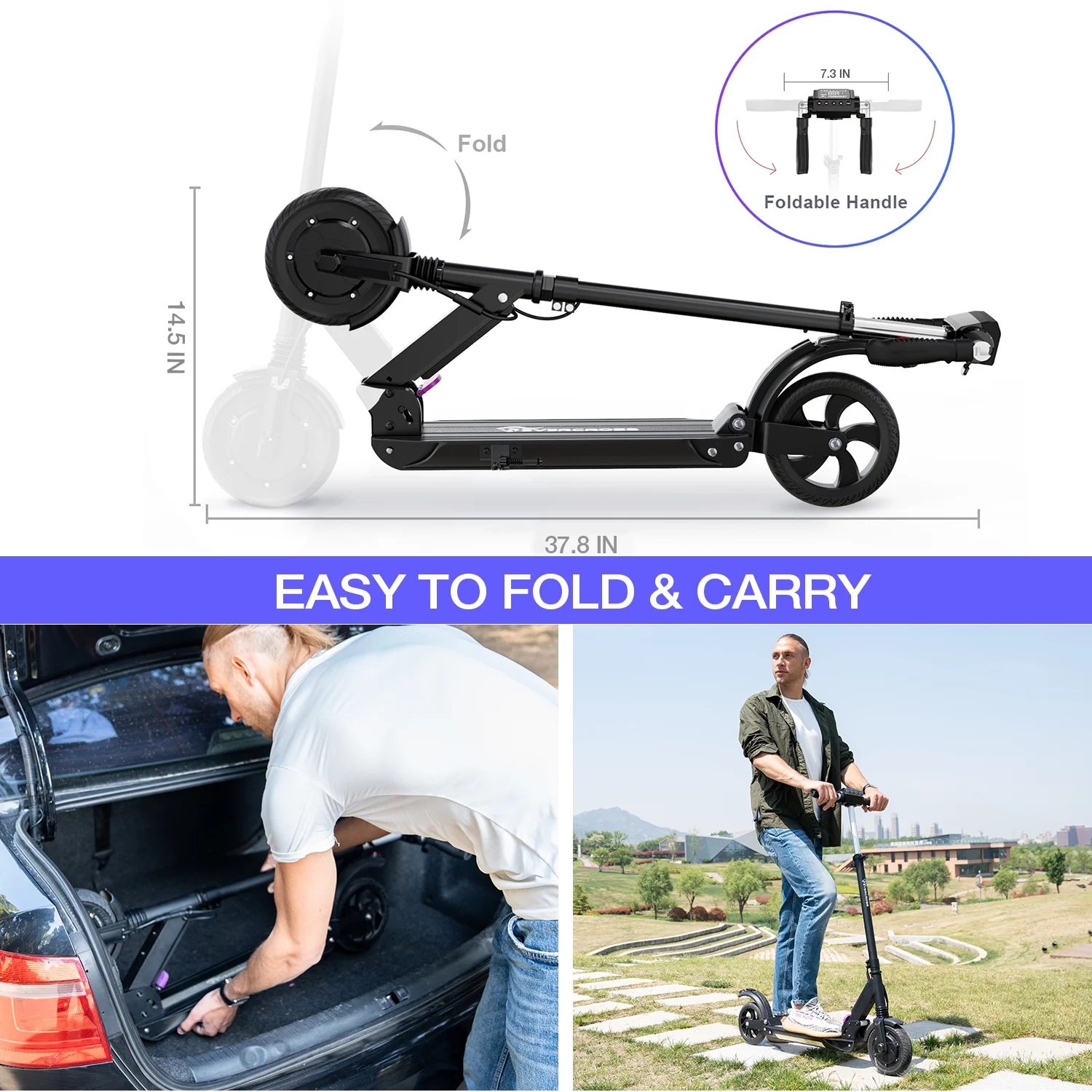 EVERCROSS Electric Scooter Adults, 350W Motor up to 19 MPH and 20 Miles Long-Range, 8