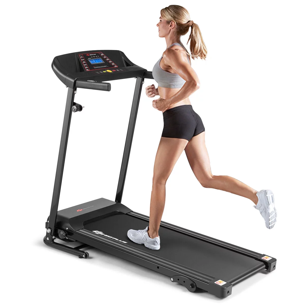 Goplus 1.0HP Folding Treadmill Electric Support Motorized Power Running Machine Trainer - Womvr