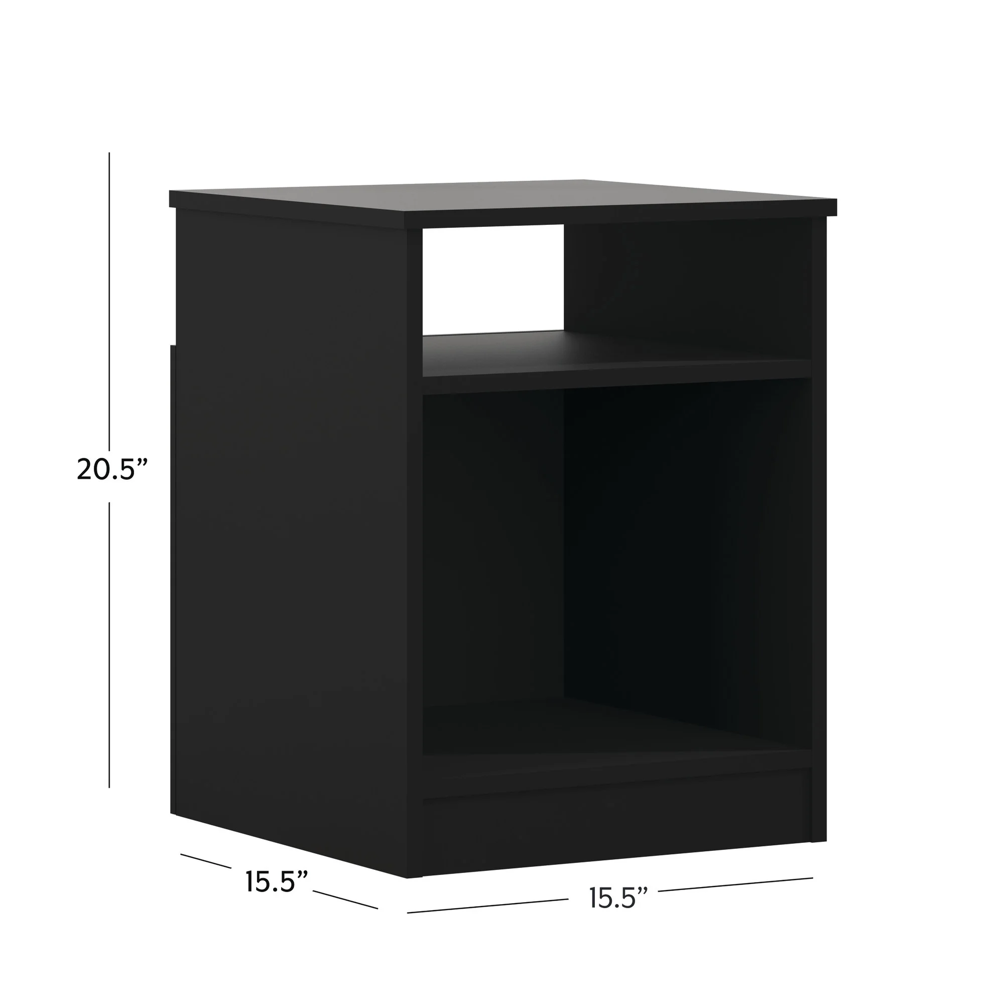 Mainstays Ardent Open Shelf Nightstand, White - Womvr