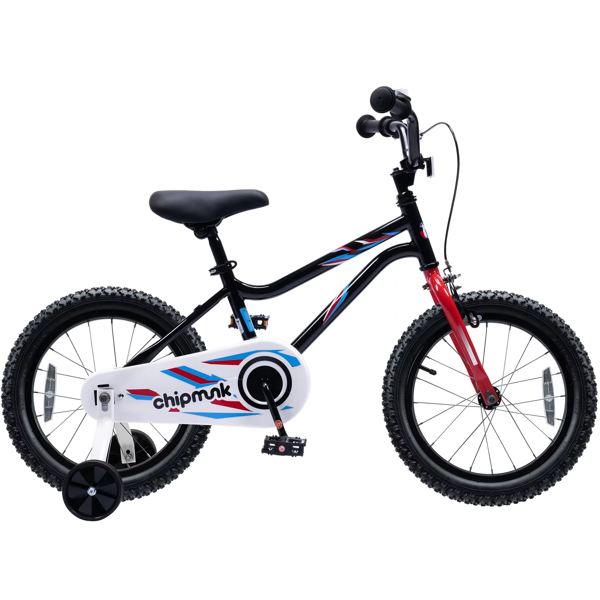 RoyalBaby Chipmunk Kids Bike Boys Girls 16 Inch Bicycle with Training Wheels and Kickstand Red - Womvr