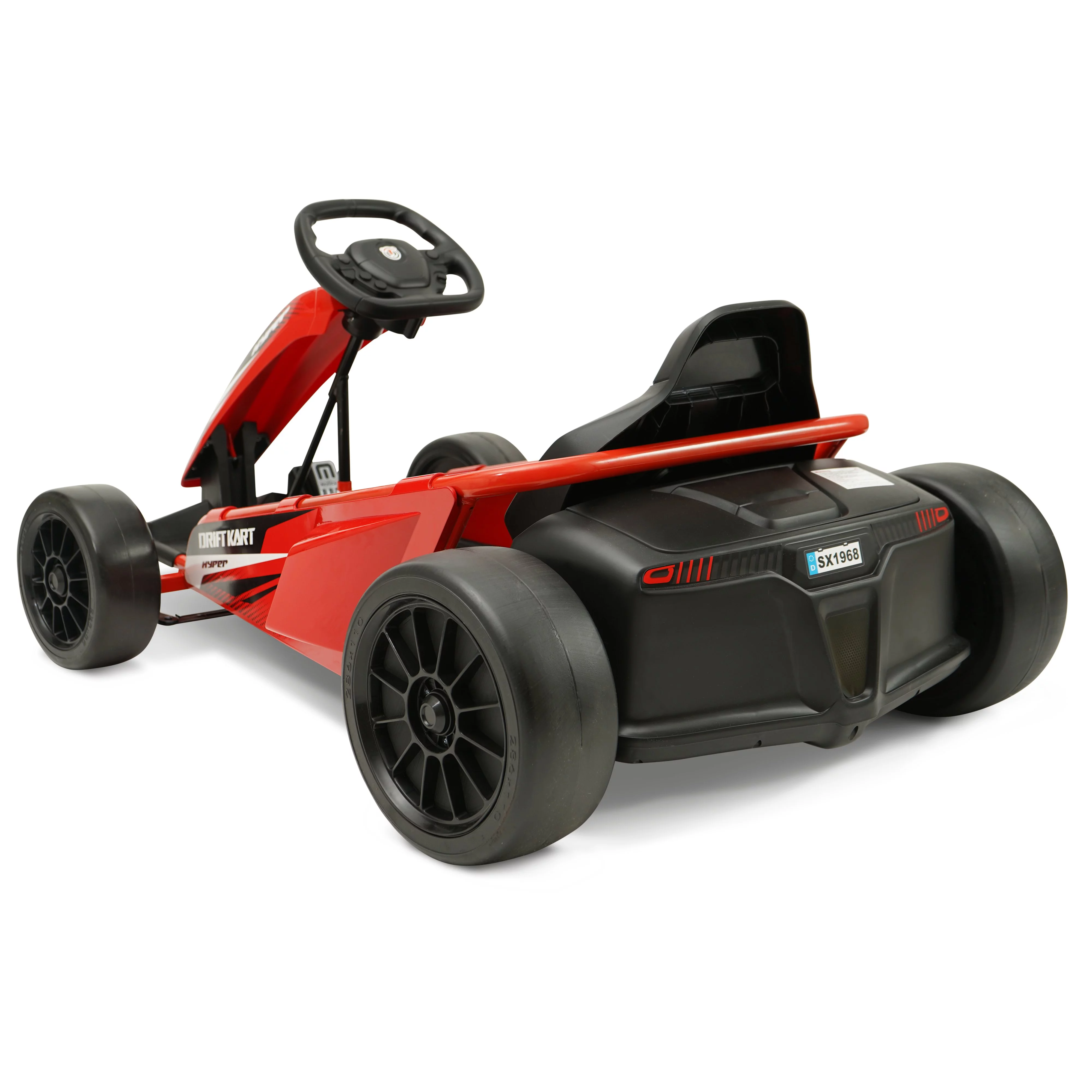 Hyper Toys 24V Drifting Go Kart Ride On for Kids, Red - Womvr