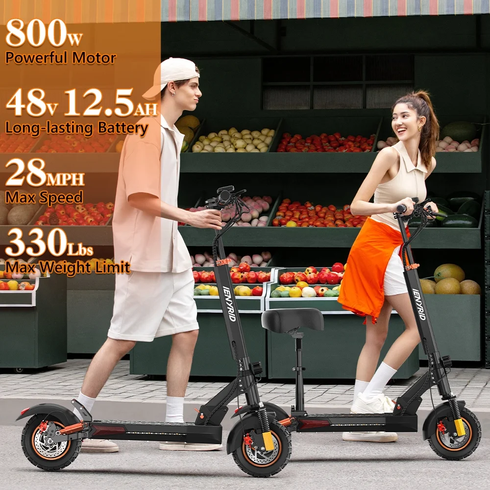 iENYRID M4 Pro S+ Adult Electric Scooter Commuter Electric Skateboard with Seat, 800W Motor 30 MPH and 32 Miles Range Folding E-Scooter for Adults Teens - Womvr