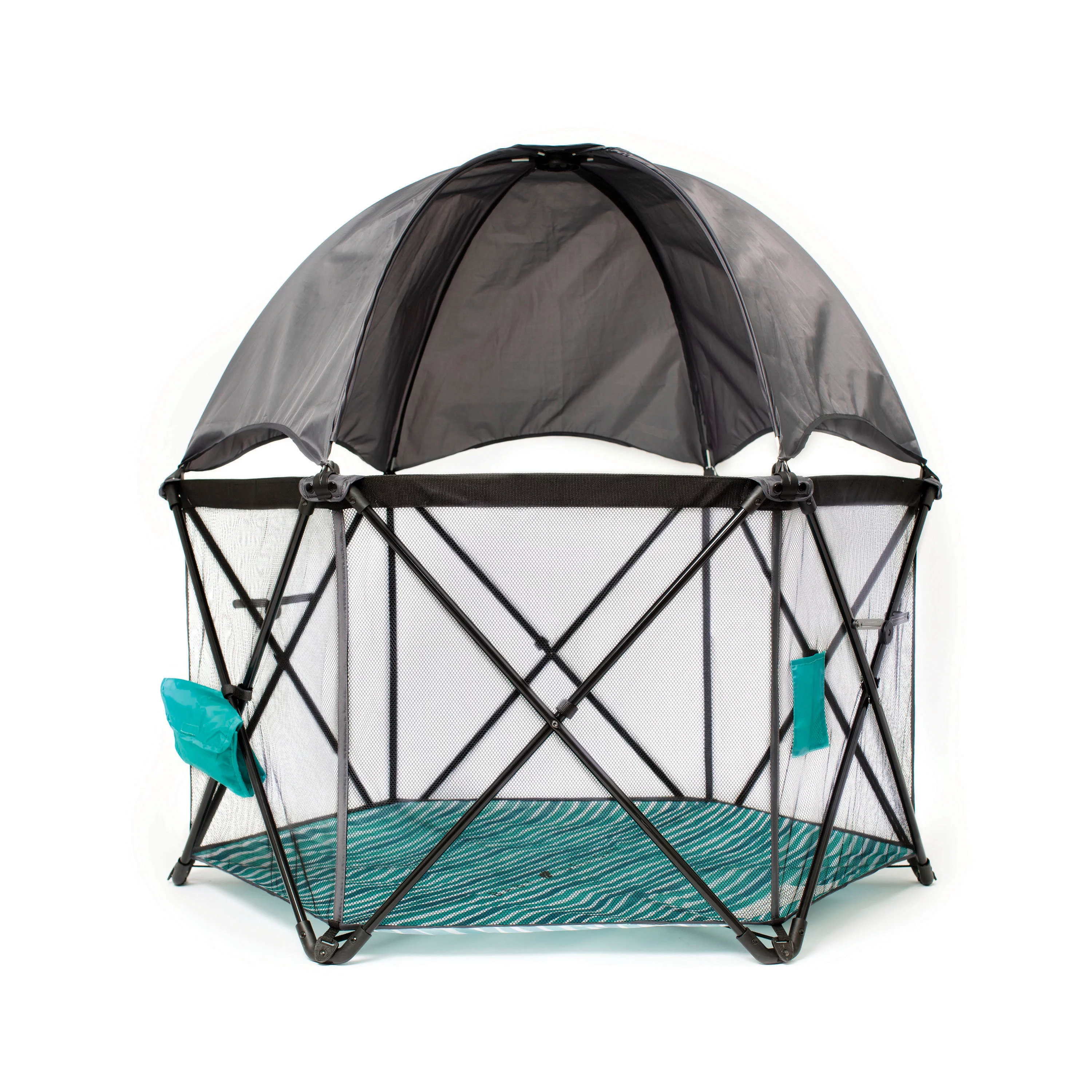Baby Delight Go with Me Eclipse Portable Playard with Canopy, Indoor/Outdoor, Stripe, Unisex - Womvr