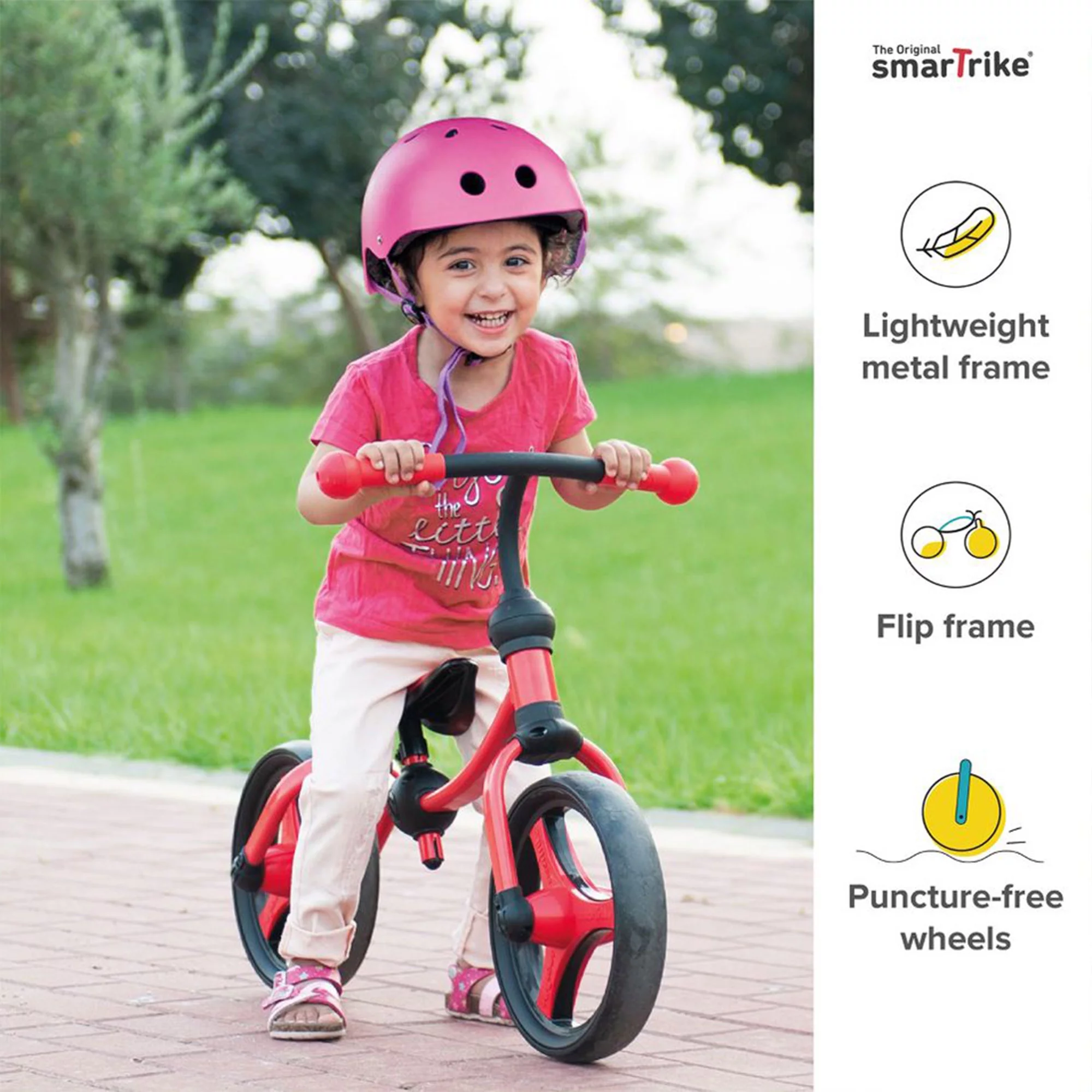 smarTrike Lightweight Adjustable Kids Running Bike 2 in 1 Balance Bike, Blue - Womvr