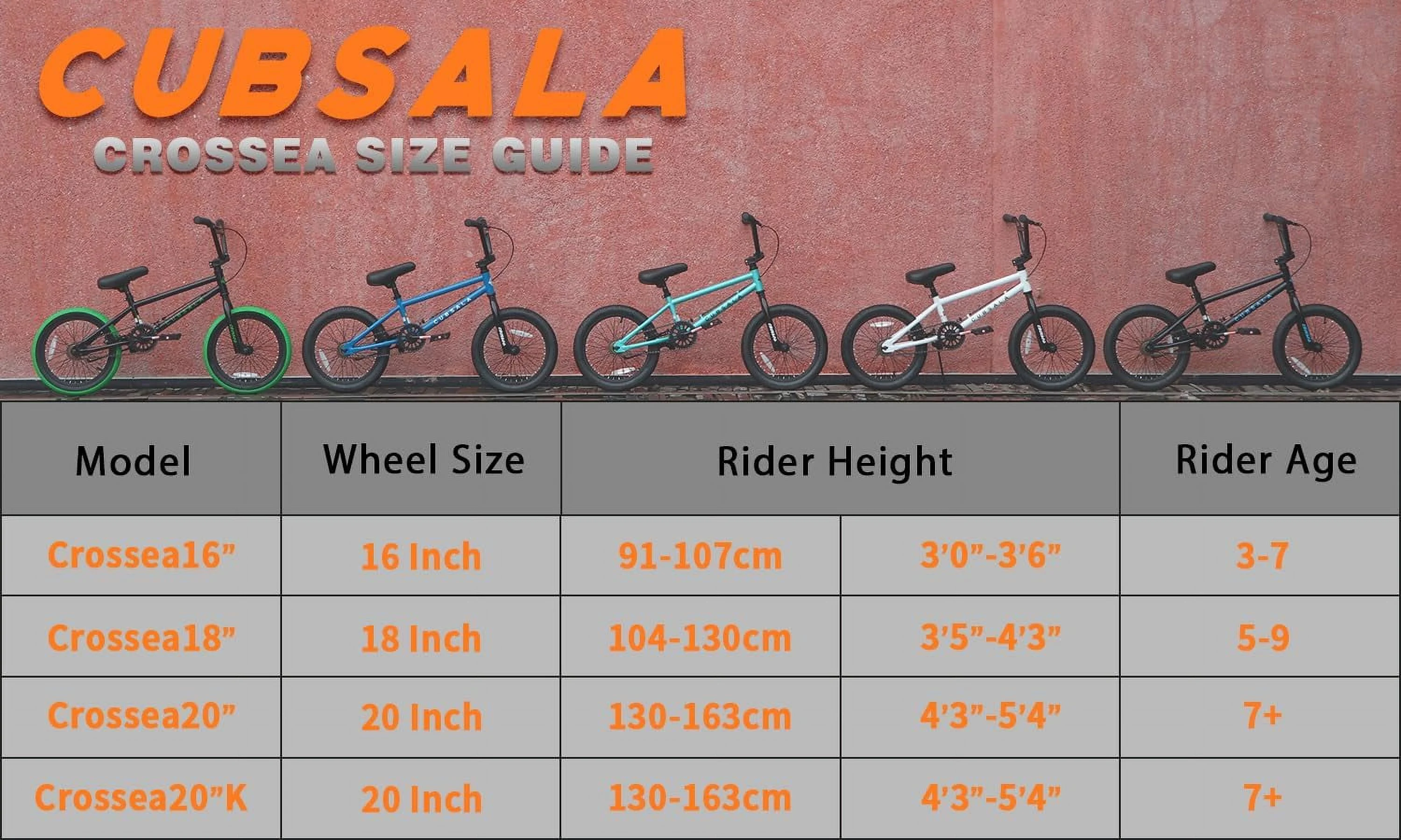 cubsala 20 in Kids BMX Bike Freestylefor Age 6-14 Years Old Boys Girls with 4 Pegs, Blue - Womvr