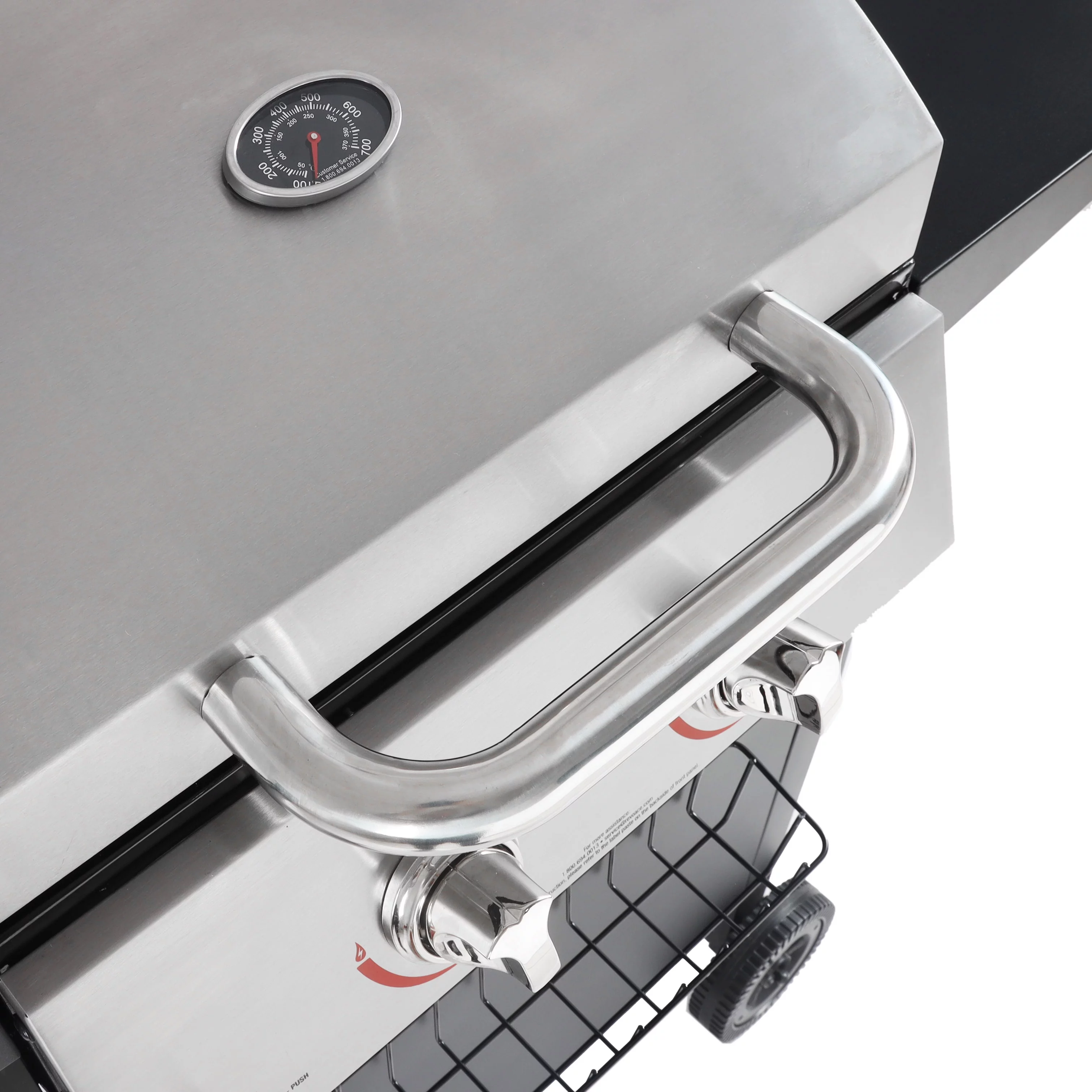 RevoAce 2-Burner Space Saver Propane Gas Grill, Stainless and Black, GBC1705WV - Womvr