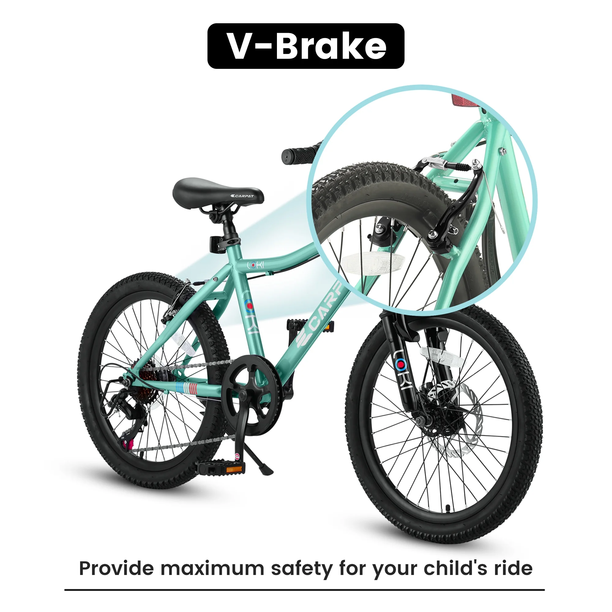 CIYOYO Kids Bicycle 20 inch Montain Bike for Boys and Girls,7 Speed Bike 8-12 Years Old Green - Womvr