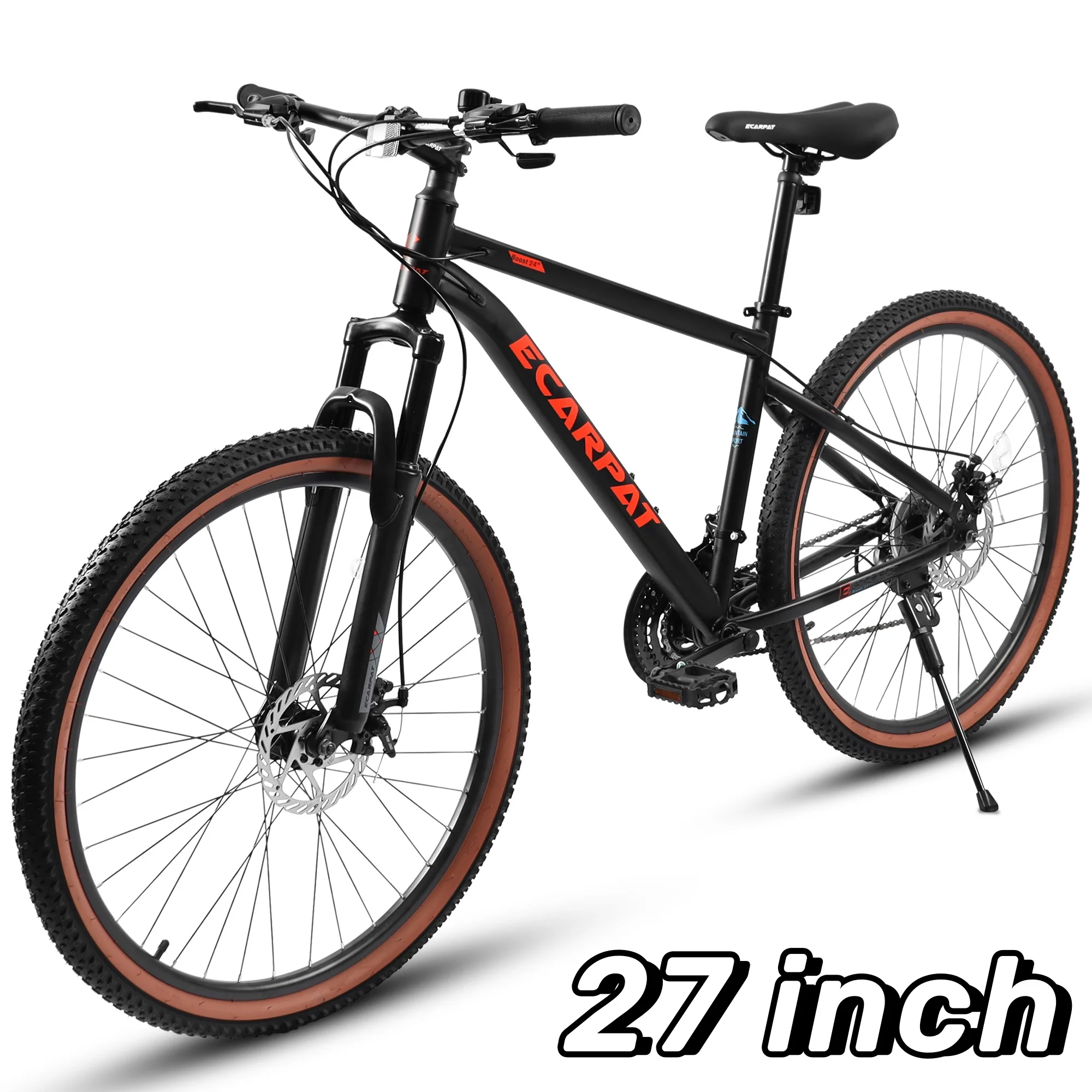 CHAMPIERRE 24 inch Mountain Bike for Men Women, Shimano 21-Speed Bicycle with Disc Brake Thumb Shifter, Black - Womvr