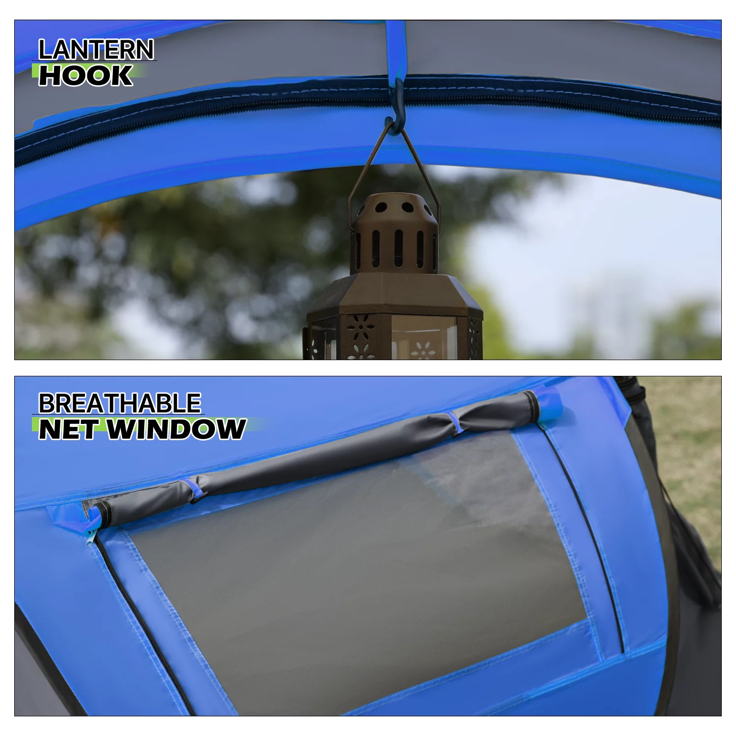 Magshion 3 Person Instant Pop Up Camping Tent, Outdoor Easy Set Up Automatic Family Travel Tent, Portable Backpacking Waterproof Shelter Tent, Blue - Womvr