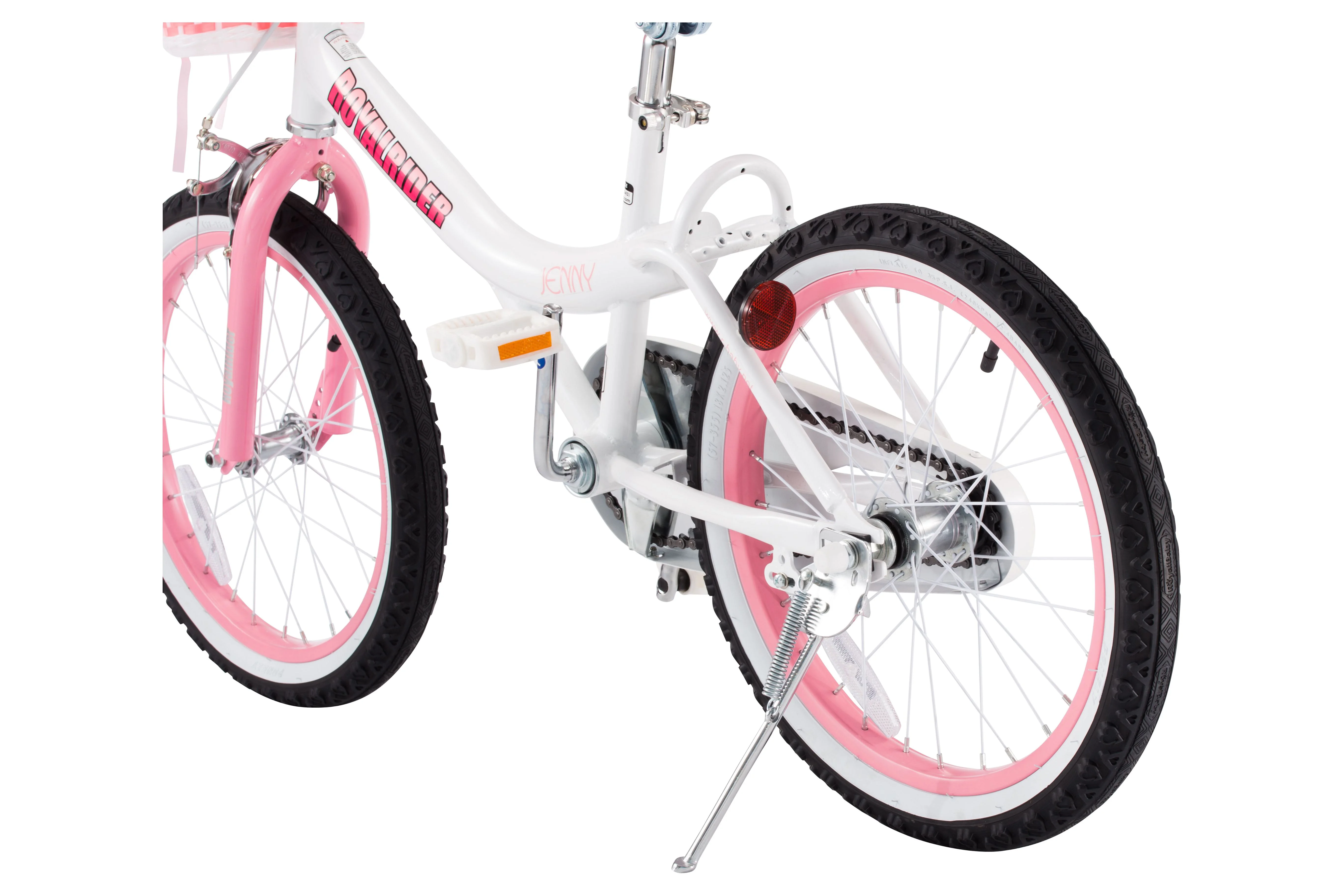 RoyalBaby Jenny Princess 18 inch Girl's Bicycle, White & Pink - Womvr