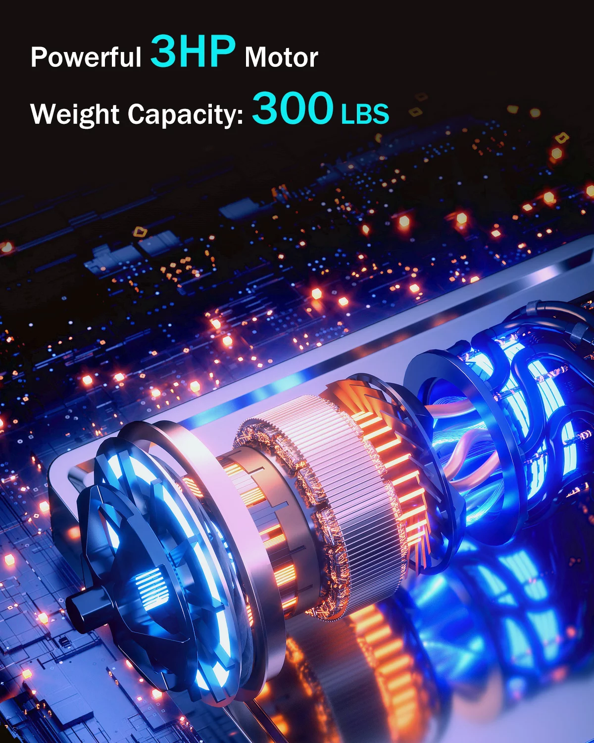 Superun 2 in 1 Folding Treadmill 3 HP Indoor Walking pad with 300lbs Capacity & APP Bracelet & Wider Running Belt(Orange) - Womvr