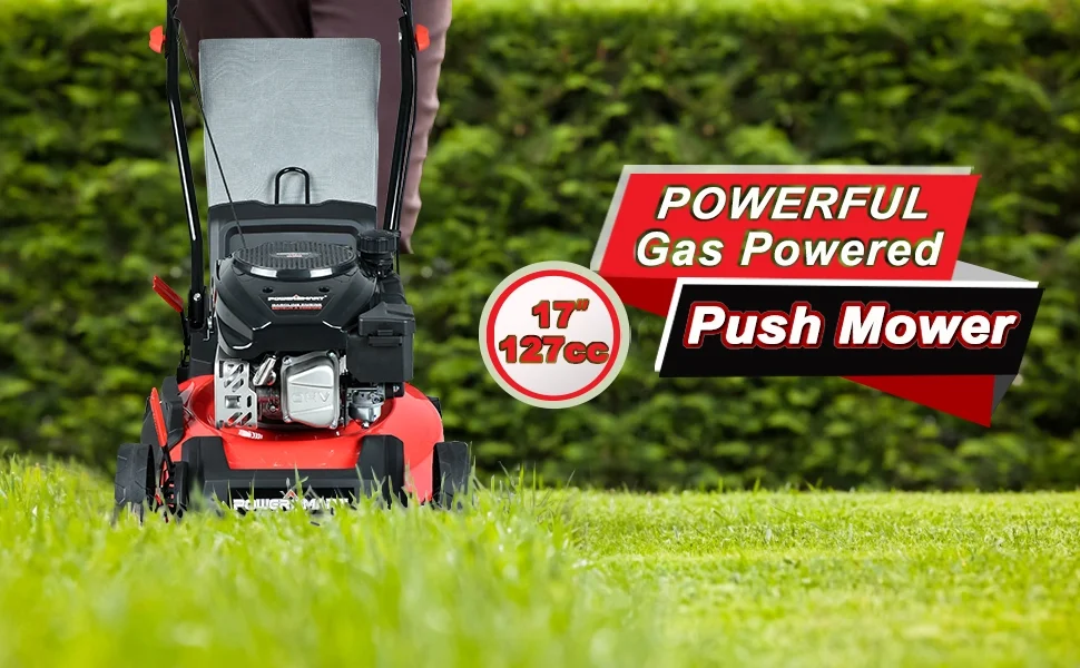 PowerSmart DB8617P 17 in. 3-in-1 Gas Push Lawn Mower - Womvr