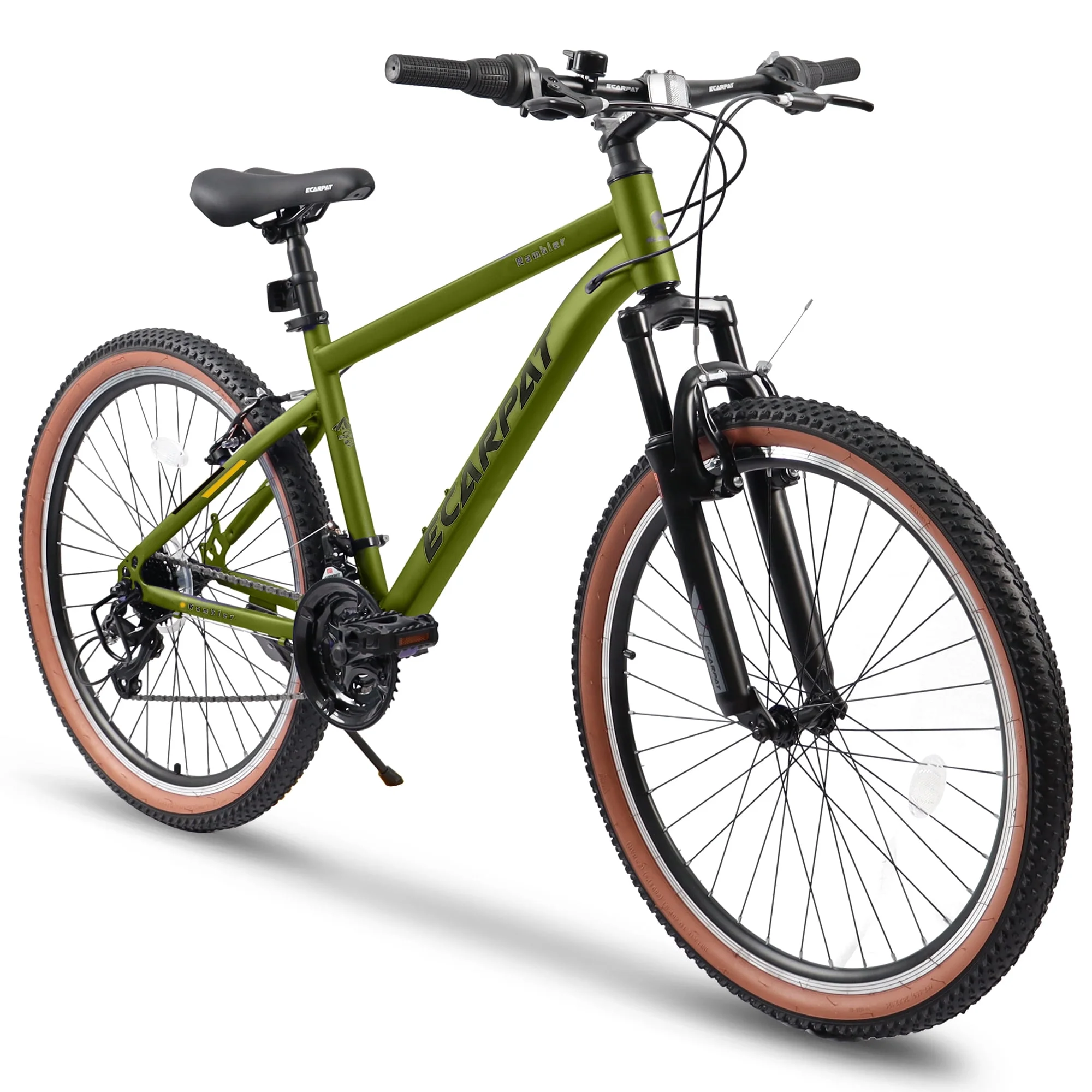 CHAMPIERRE 24 inch Mountain Bike for Men Women, Shimano 21-Speed Bicycle with Disc Brake Thumb Shifter, Black - Womvr