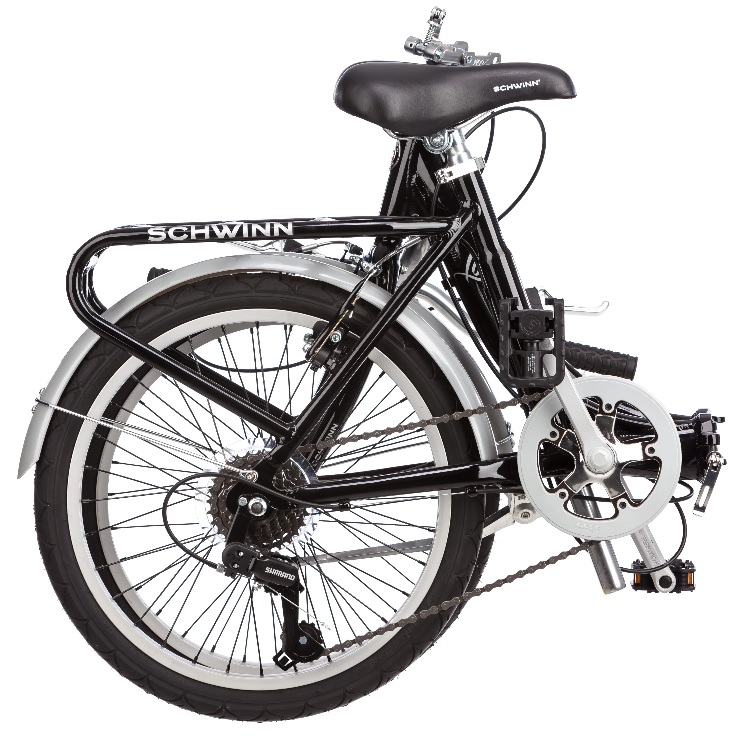 Schwinn Loop Folding Commuter Bike, 20-inch wheels, ages 14+, Black - Womvr