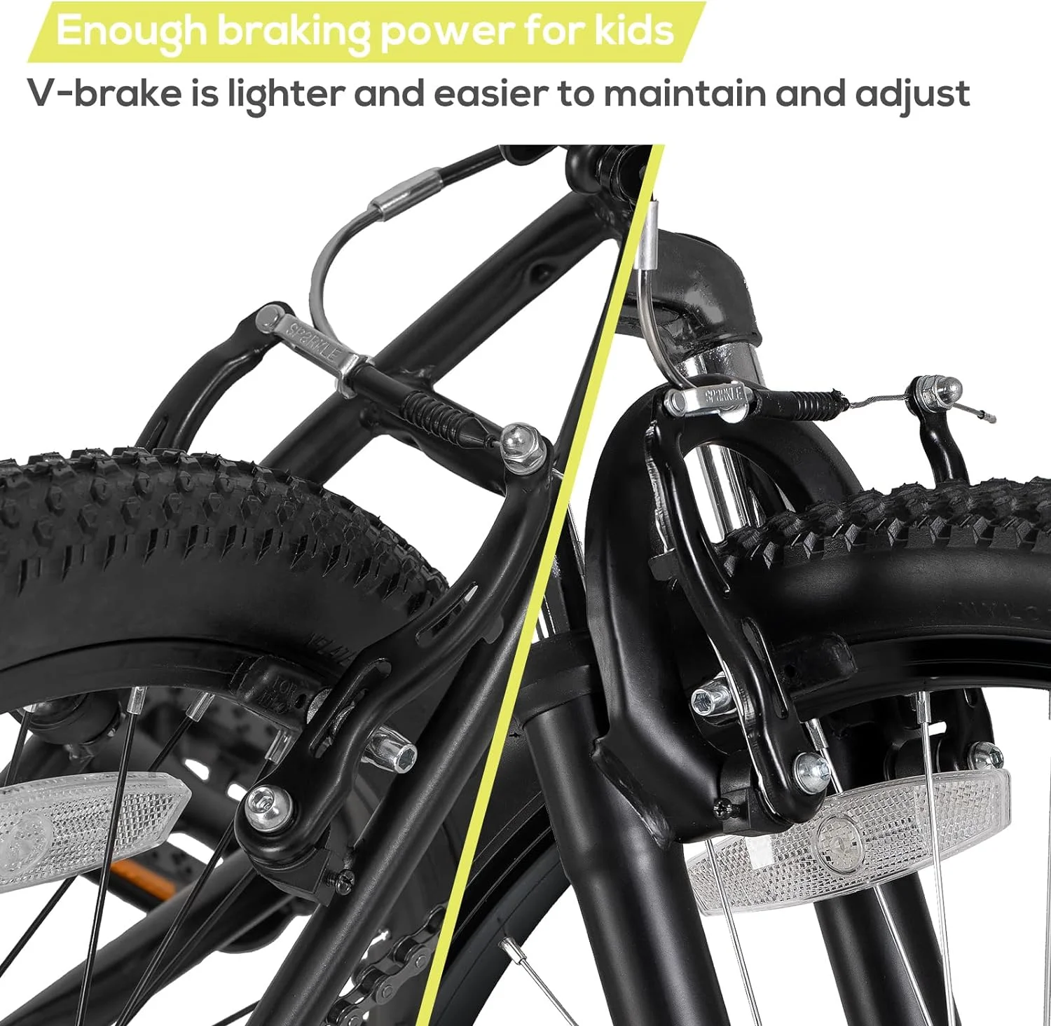 Hiland 24 inch Mountain Bike Shimano 7 Speeds for Teenager with Suspension Fork, Mint Pink - Womvr