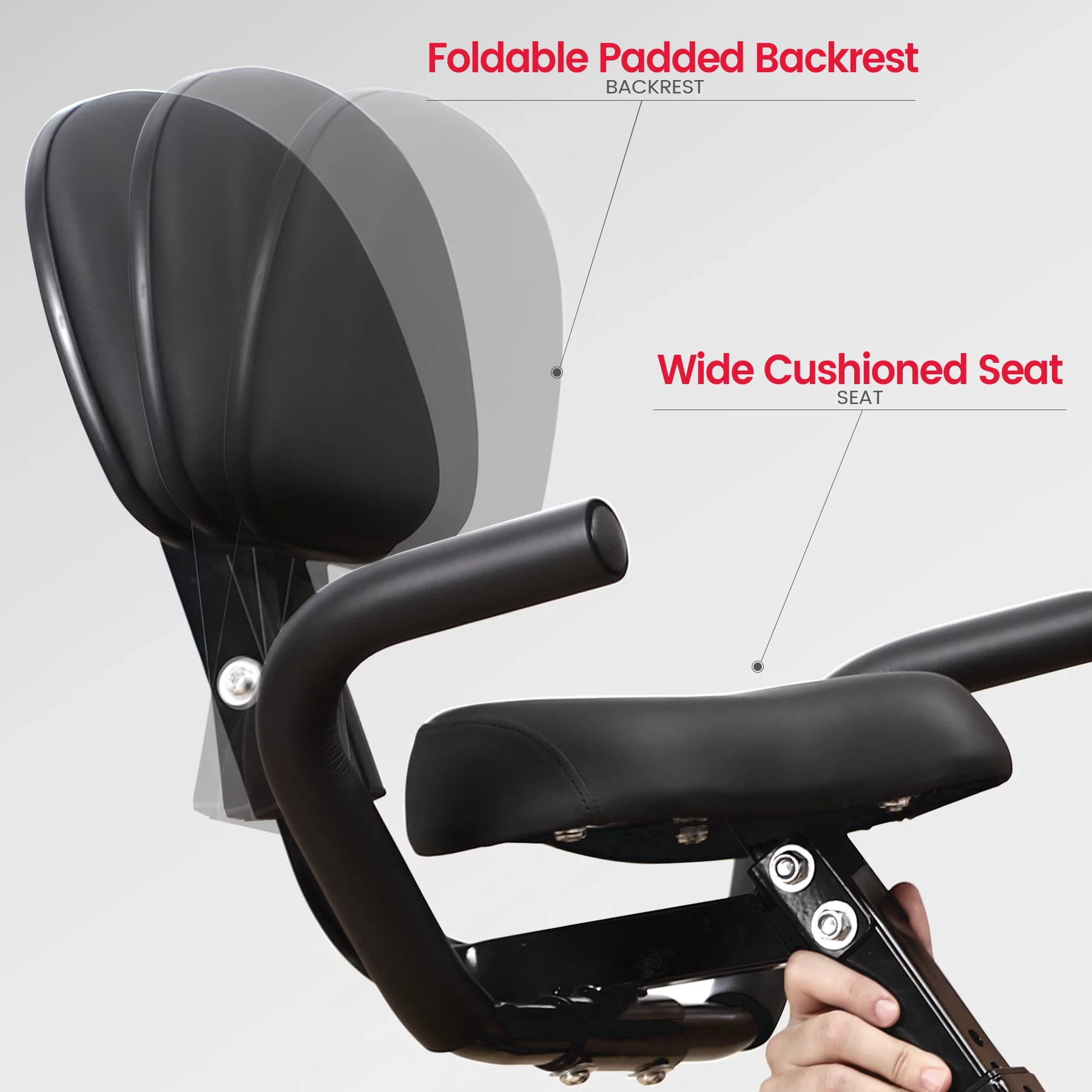 Relife Sports Upright  Exercise Bike with Fitness APP Foldable Stationary Bike for Home Gym , Black - Womvr