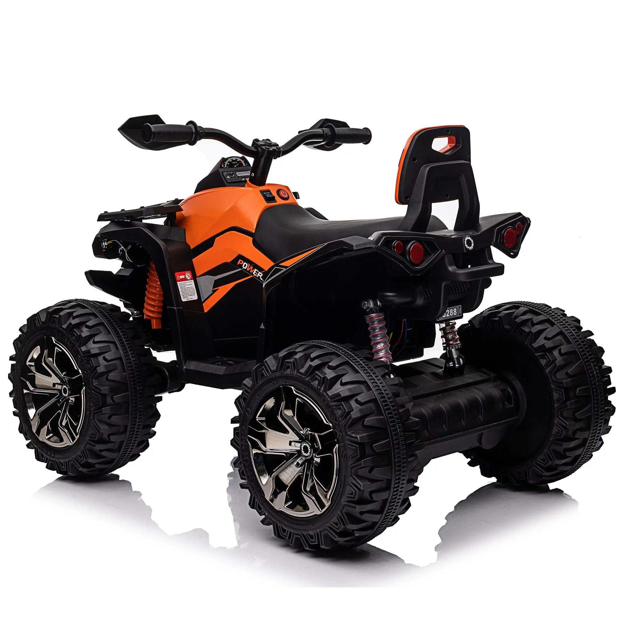 4x4 Kids Ride on ATV, 2 Seater 24 Volt Ride on Toys, 800W 4-Wheeler Quad Car for Big Kids, Black - Womvr