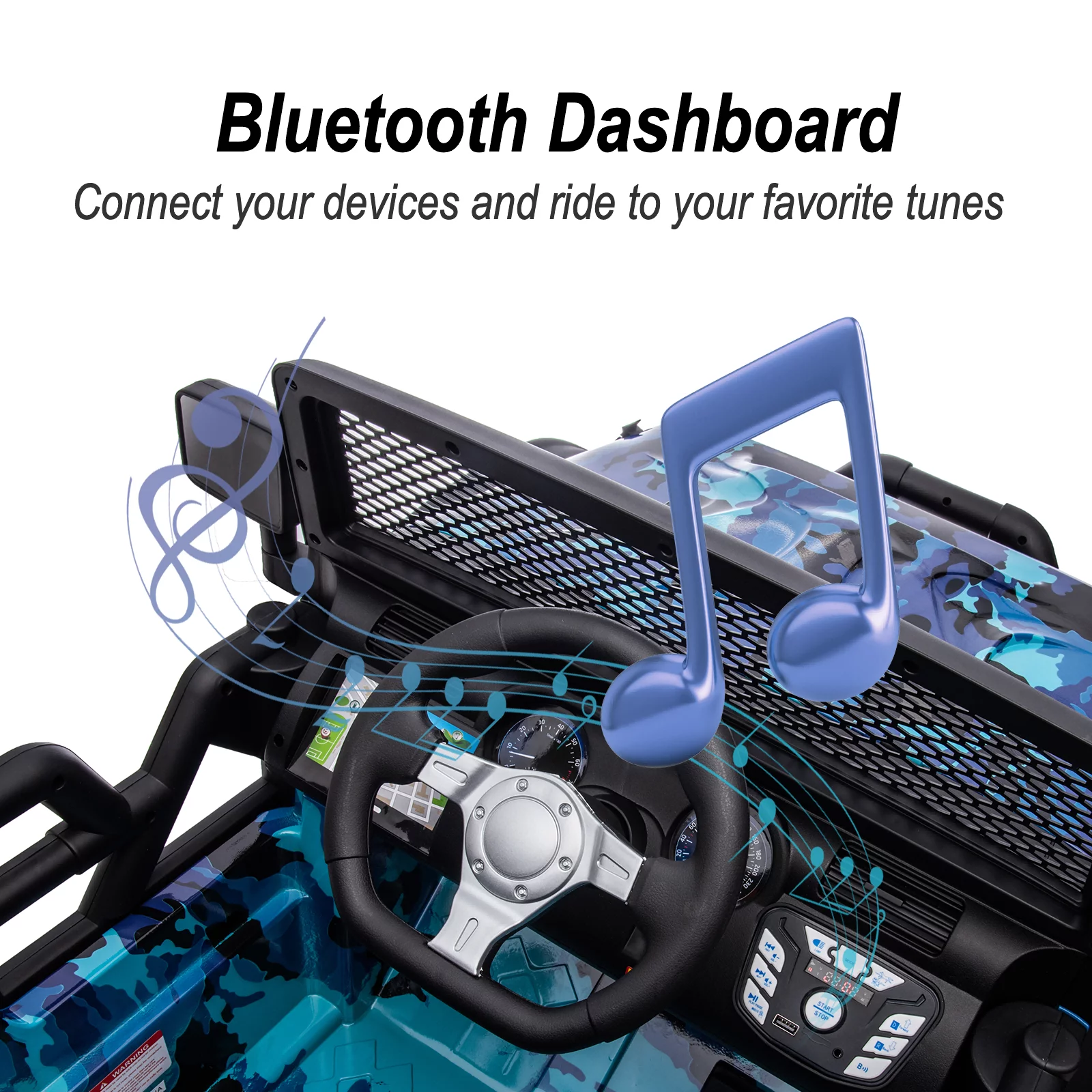 Hikiddo 24V Kids Ride on Truck, 2 Seater Powered Ride on Toy Car with Remote - Womvr