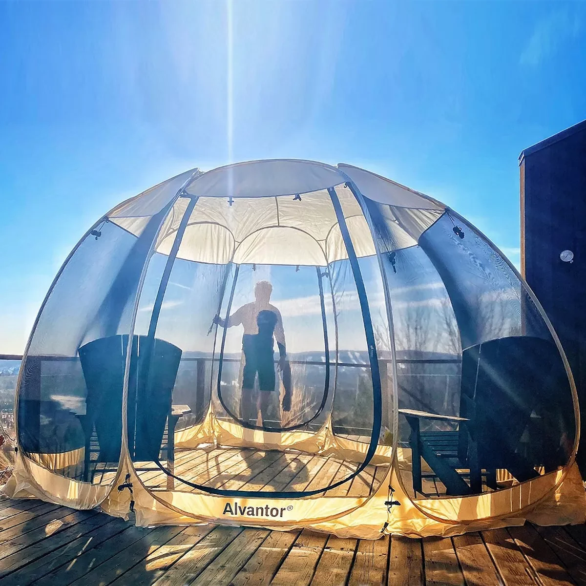 Screen House Tent Gazebo Pop Up Instand Canopy 6'X6' - Womvr