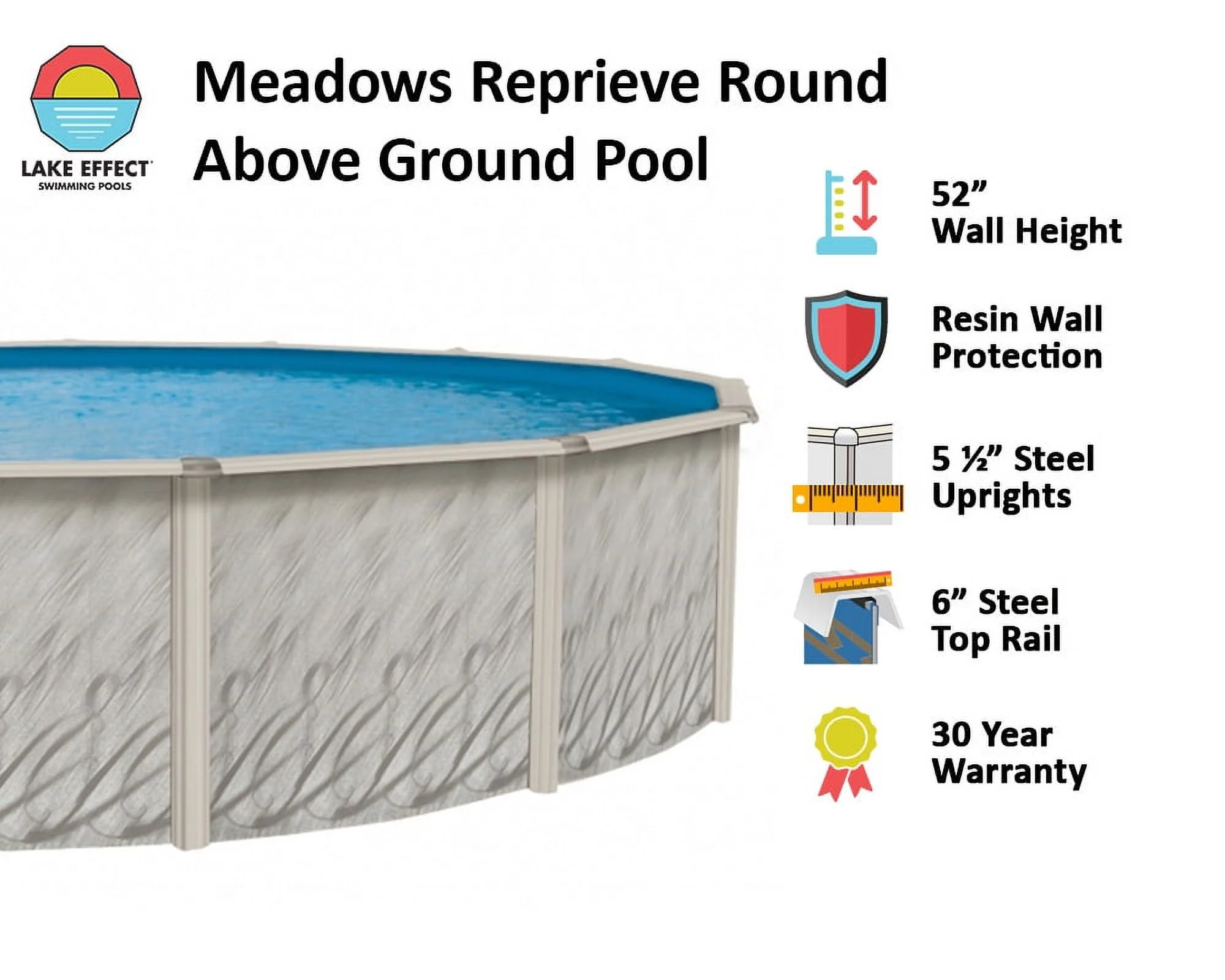 Lake Effect Pools Meadows 12' x 24' x 52