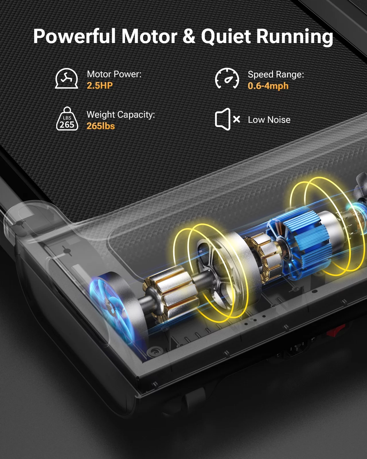 UREVO 2 in 1 Under Desks Treadmill, 5HIIT Modes Folding Treadmill with Smart Rotary Console 2.5HP 265 lbs for Home Office Gym - Womvr