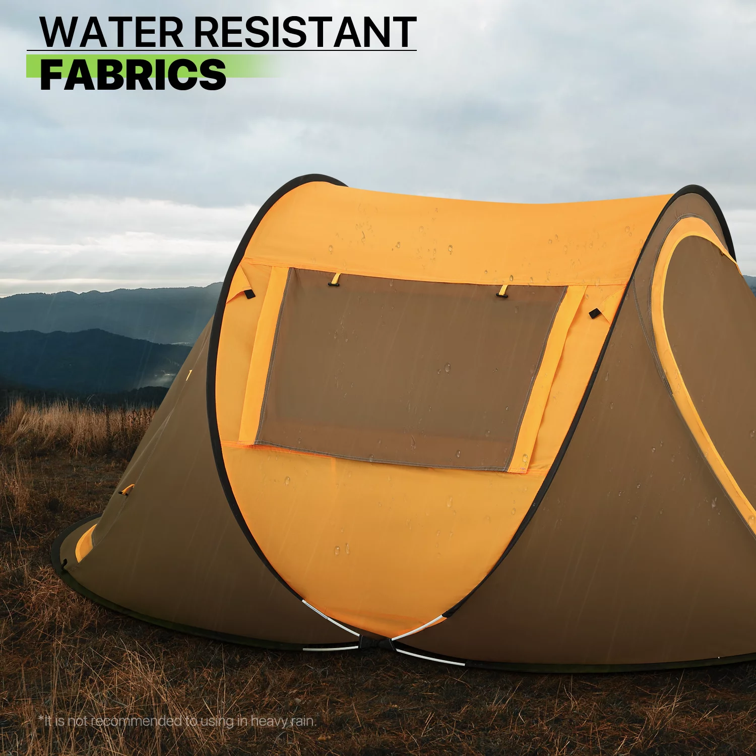 Magshion 3 Person Instant Pop Up Camping Tent, Outdoor Easy Set Up Automatic Family Travel Tent, Portable Backpacking Waterproof Shelter Tent, Blue - Womvr