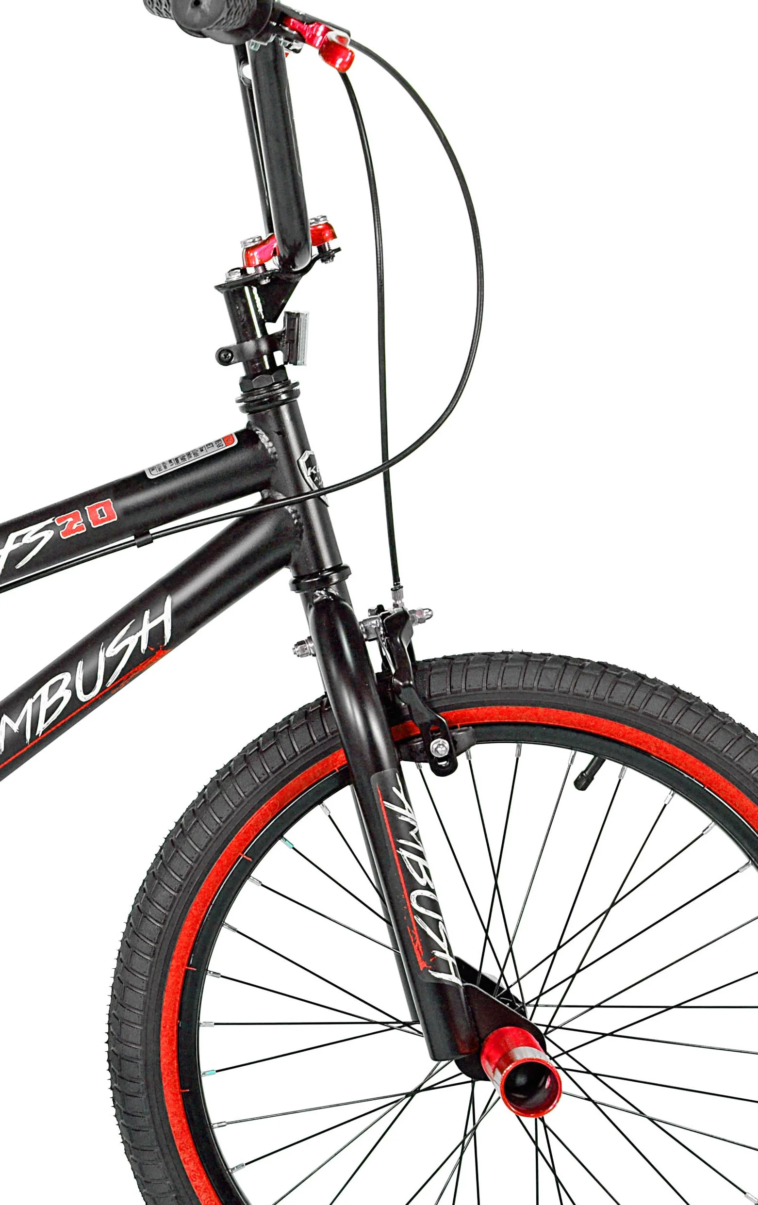 Kent 20 In. Ambush Boy's BMX Bike, Black with Blue and white accents - Womvr