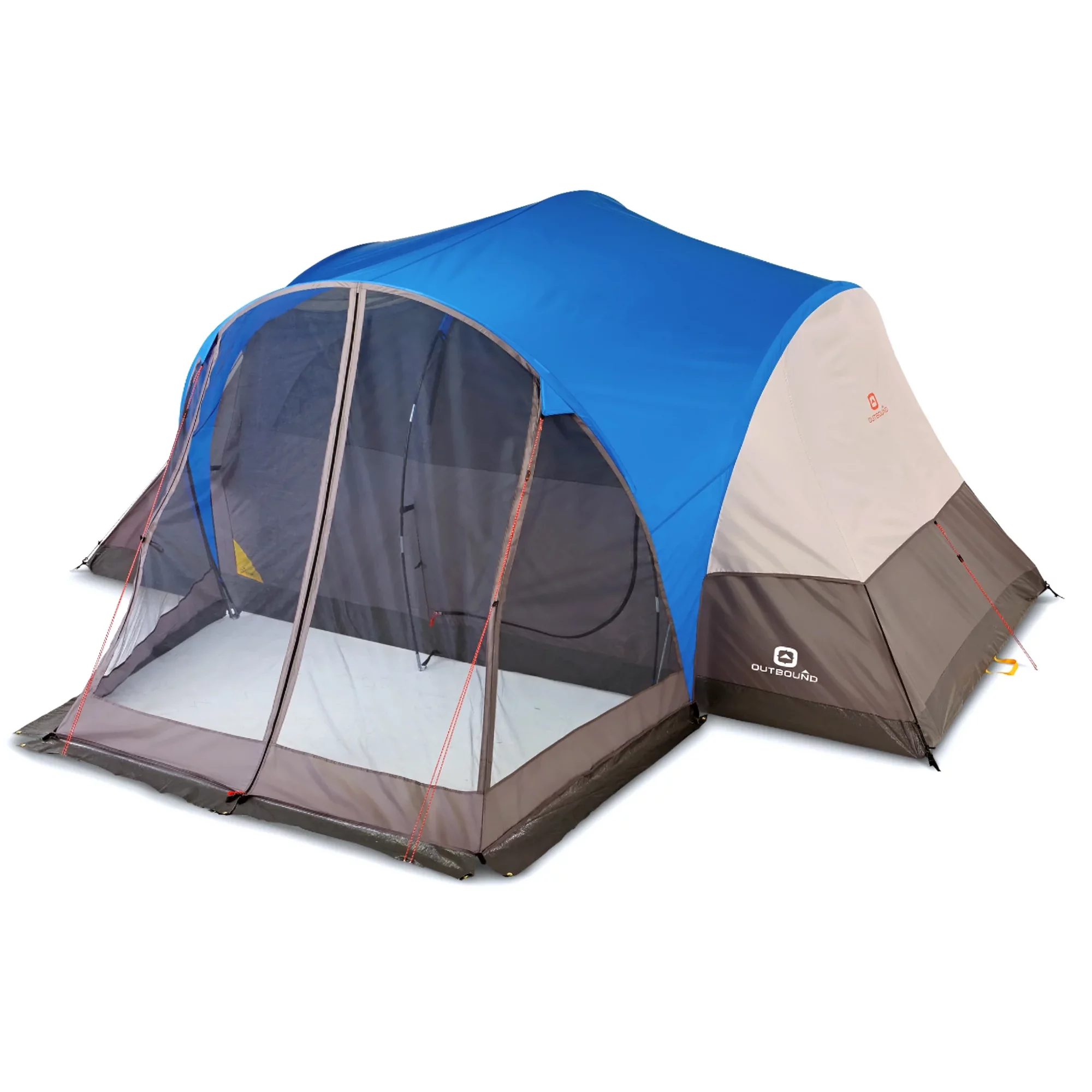 Outbound 8 Person 3 Season Easy Up Dome Tent with Room Divider & Rainfly - Womvr