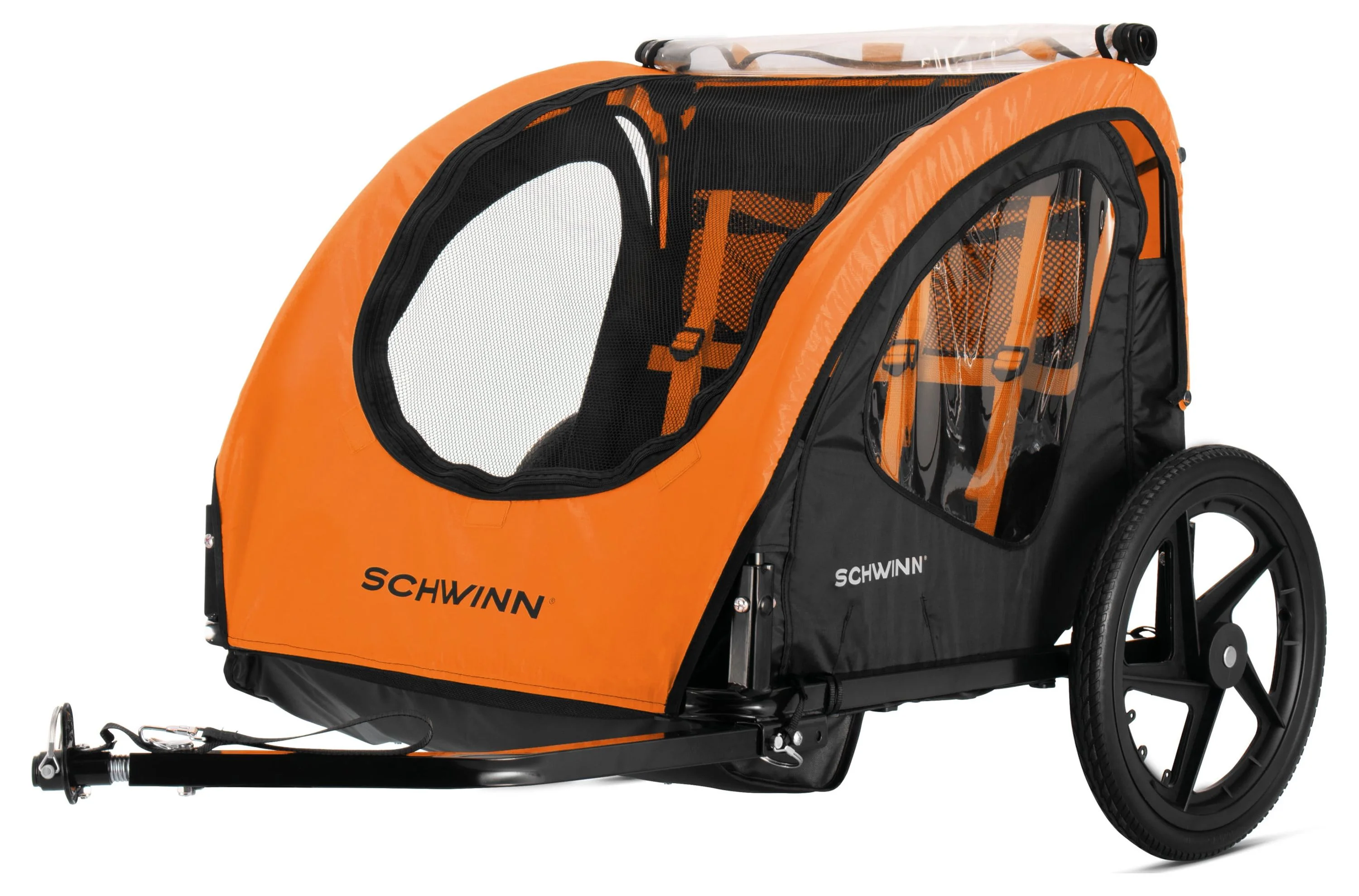 Schwinn Shuttle Foldable Bike Trailer for 2 Passengers, Blue & Black - Womvr