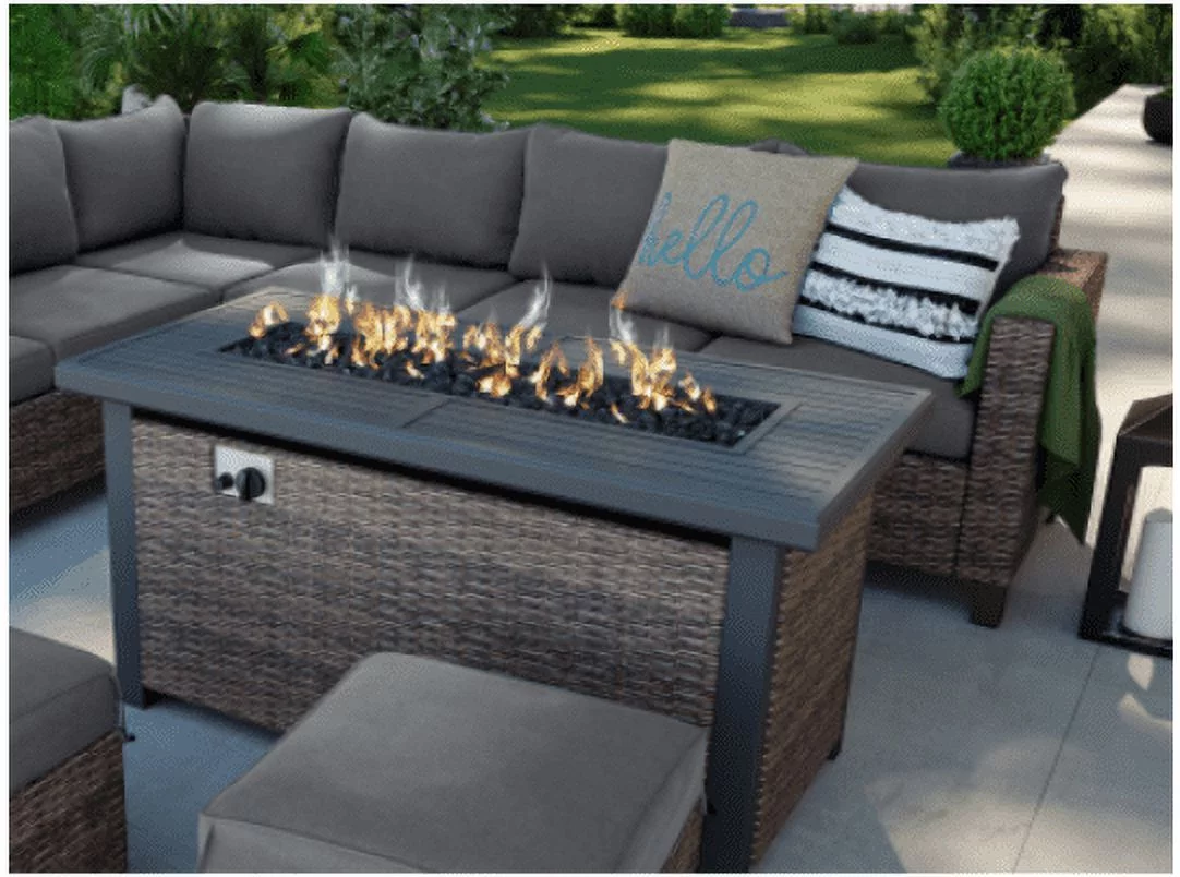 Better Homes & Gardens 50 inch Brookbury Gas Burning Steel Fire Pit Table - Womvr