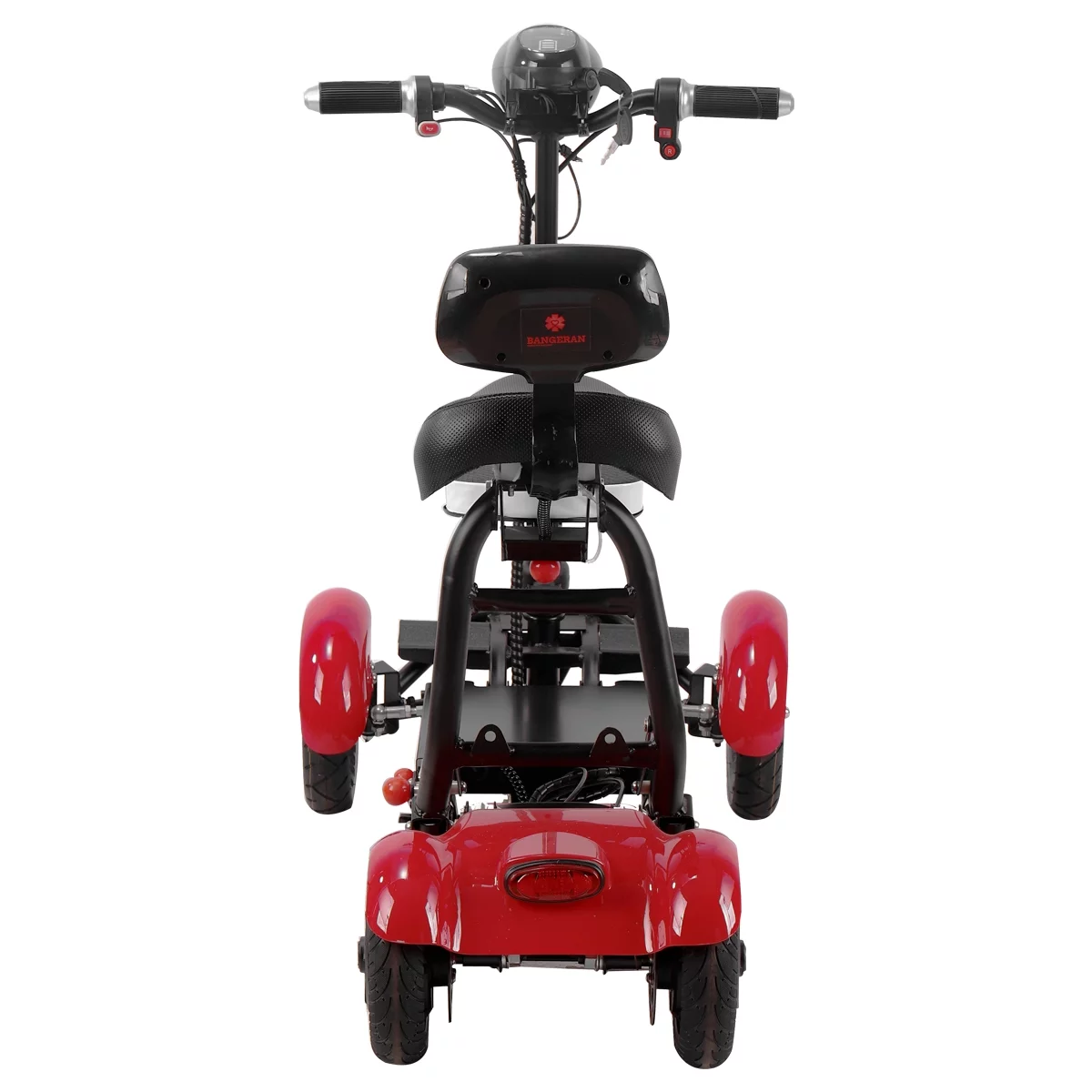 4 Wheels Motorized Electric Scooter with Extended Big Seat, Powerful Double Motors - Gold - Womvr