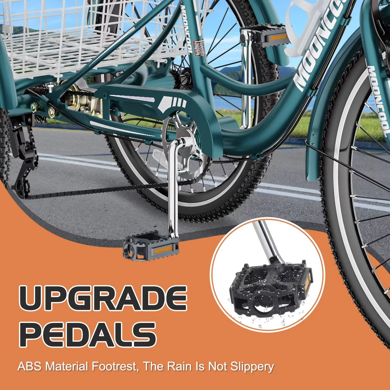 Lilypelle Adult Tricycles 7 Speed 20/24/26 Inch Three Wheel Bike Cruiser Trike with Low-Step Through Frame/Large Basket for Men, Women, Seniors - Womvr