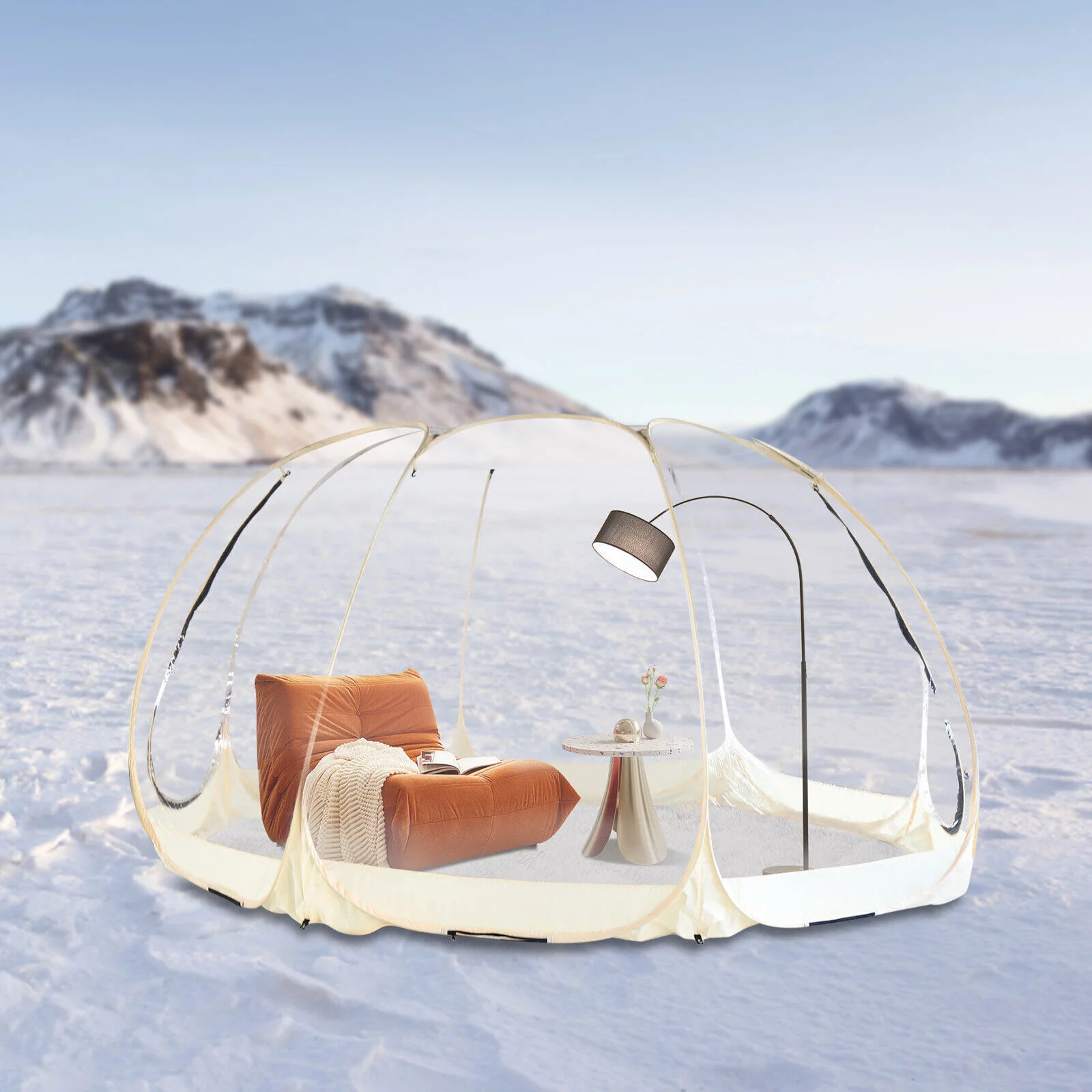 Miumaeov Pop-Up Bubble Tent 12 * 12 * 7ft Instant Tent Clear Dome Tent Commercial Camping Cabin 6-10 Person Bubble Tent with Storage Bag for Backyard Party Festivals Stargazing Camp Outdoor - Womvr