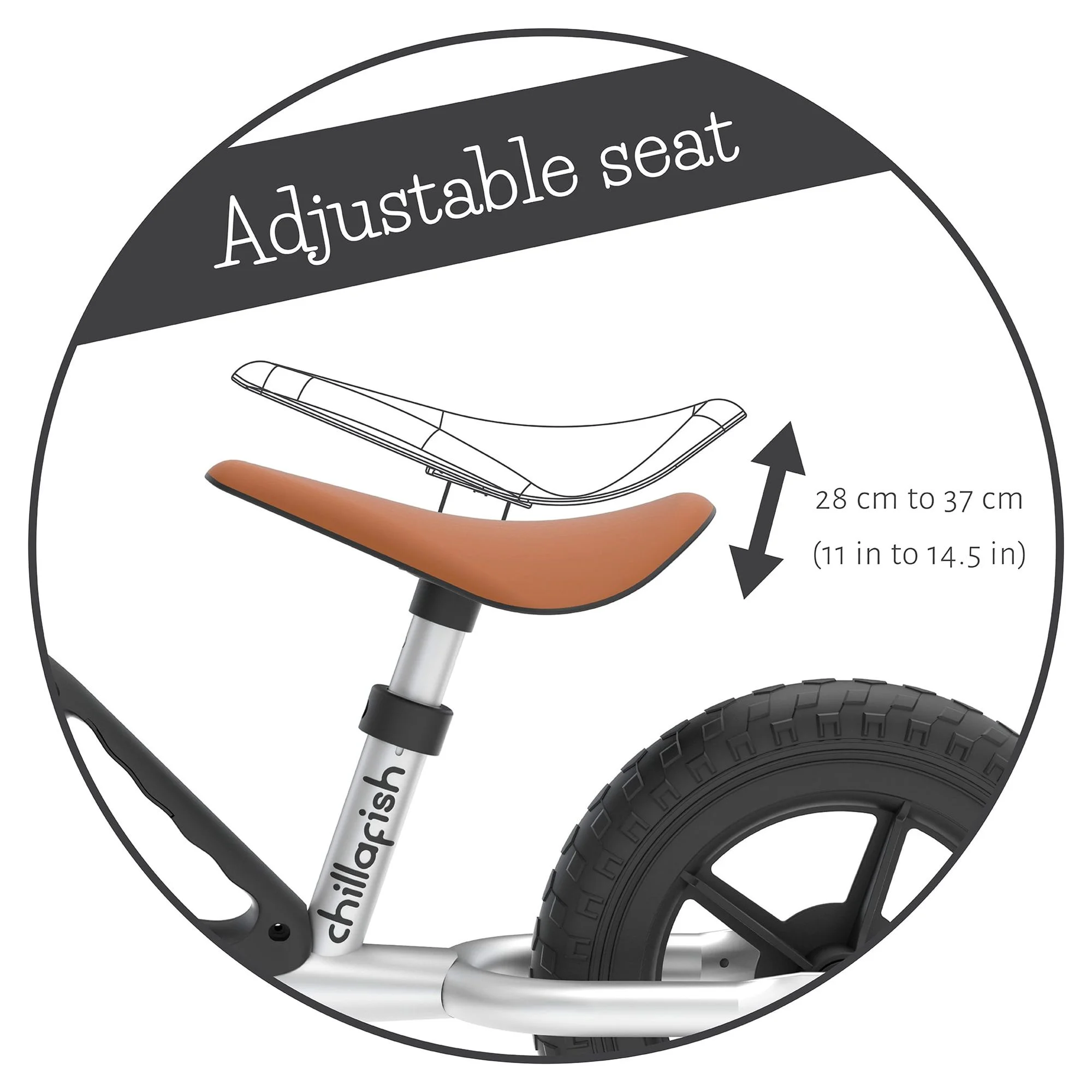 Chillafish Charlie lightweight toddler balance bike with carry handle, adjustable seat and handlebar, puncture-proof 10-inch wheels, for kids 18-48 months, Red - Womvr