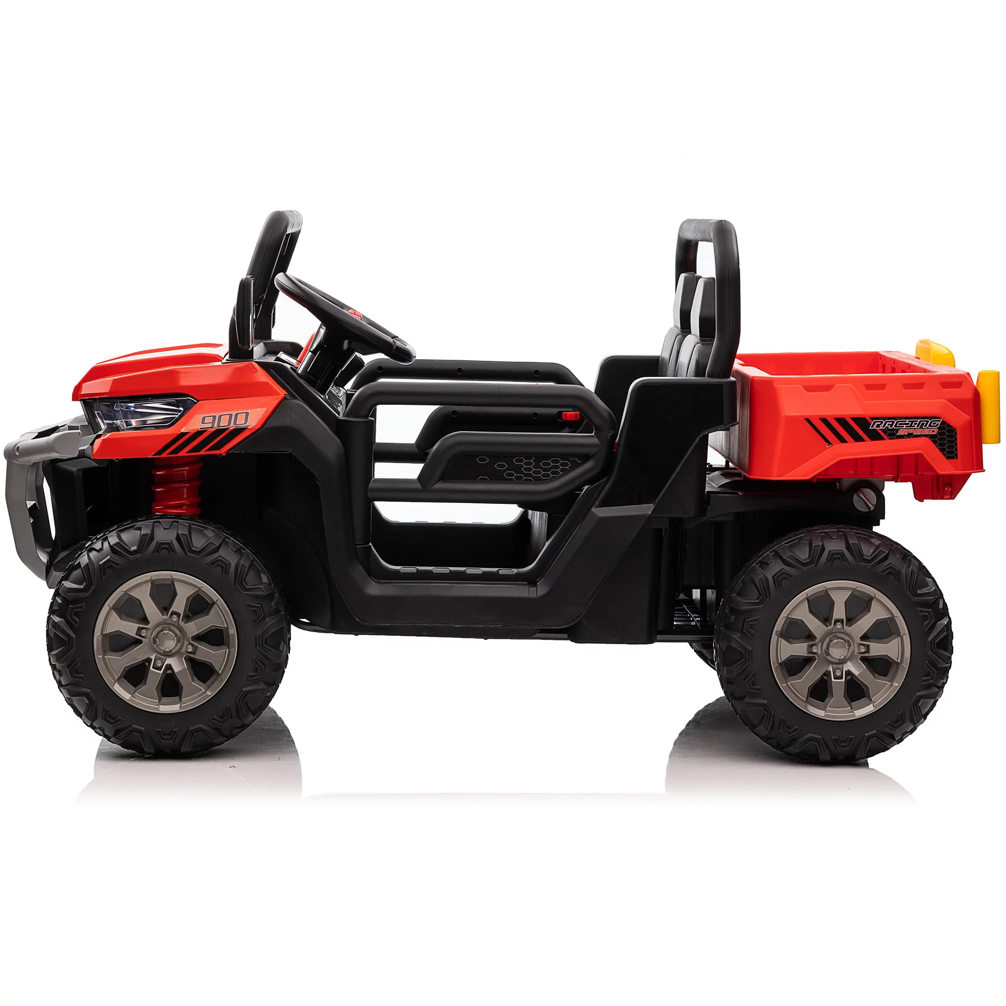24V Kids Ride on Car UTV, 2 Seater Electric Powered Ride on Toys Truck with Trailer Remote Control - Womvr