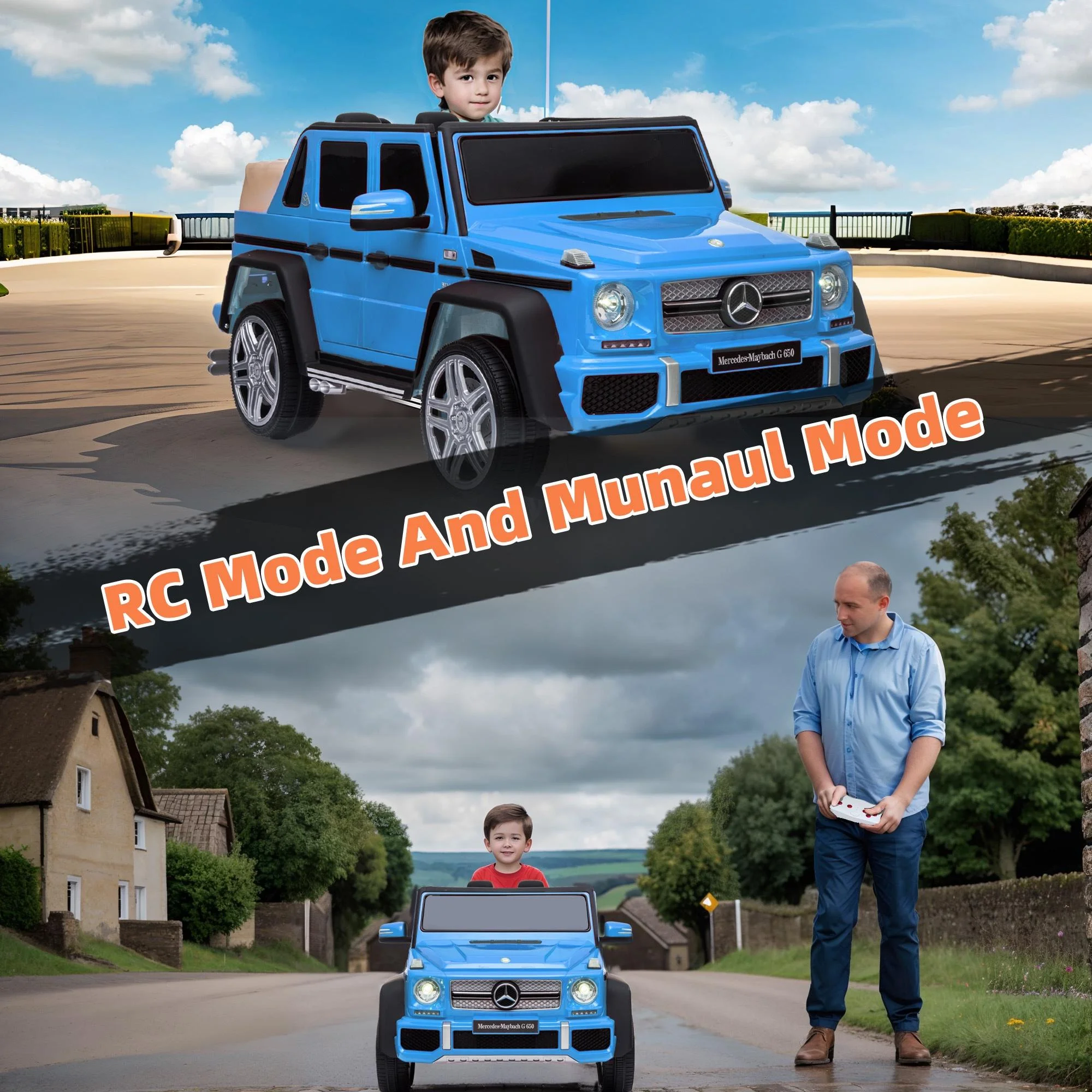 24V Ride on Car with Remote Control for Kids Mercedes Benz Ride on Car Toy for Boys and Girls 3-6 Years Old, Electric Vehicle, Bluetooth, LED Light, White - Womvr