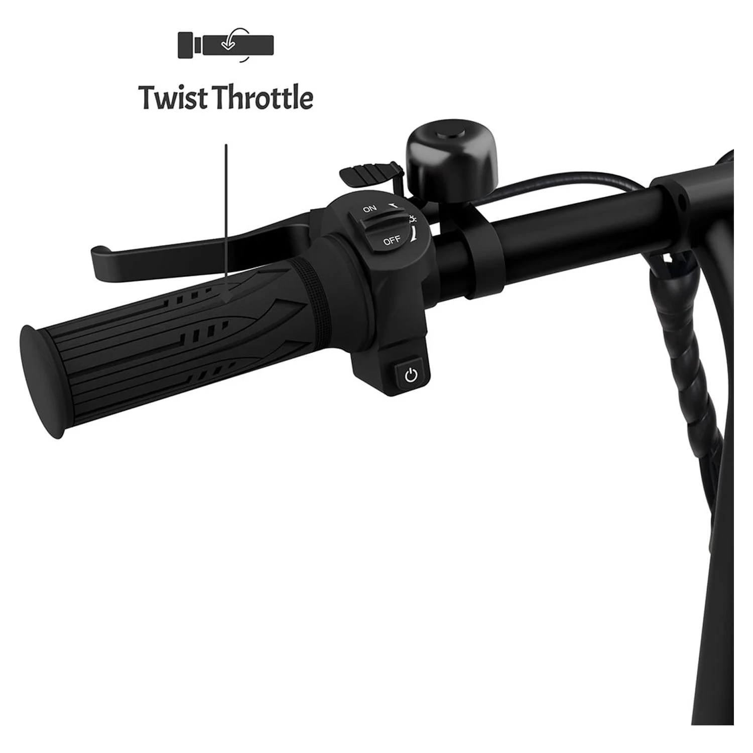 Jetson Bolt Folding Electric Ride-On with Twist Throttle, Cruise Control, Up to 15.5 mph, Black - Womvr