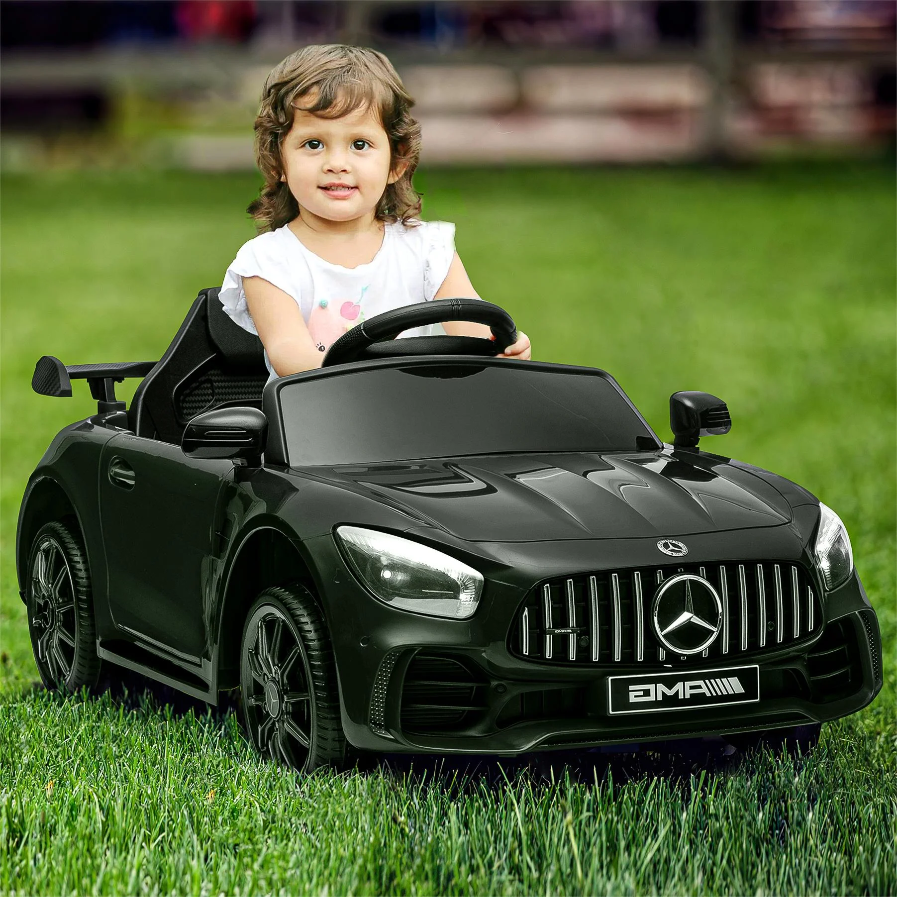 Veryke 12V Kids Ride On Car, Dual Drive Battery Toy Cars with Remote Control & LED Lights - Red - Womvr