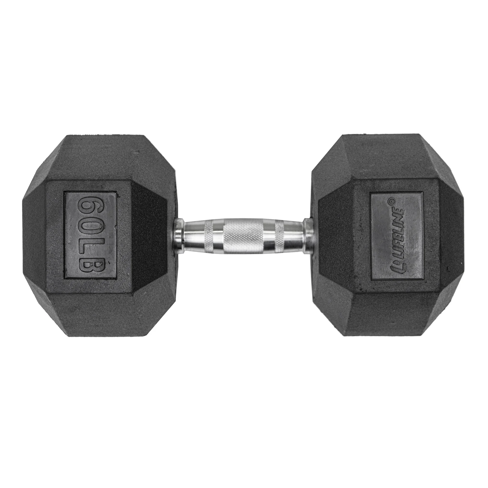 Lifeline Fitness Premium Rubber Hex Dumbbell, Single, 40 lbs - Womvr