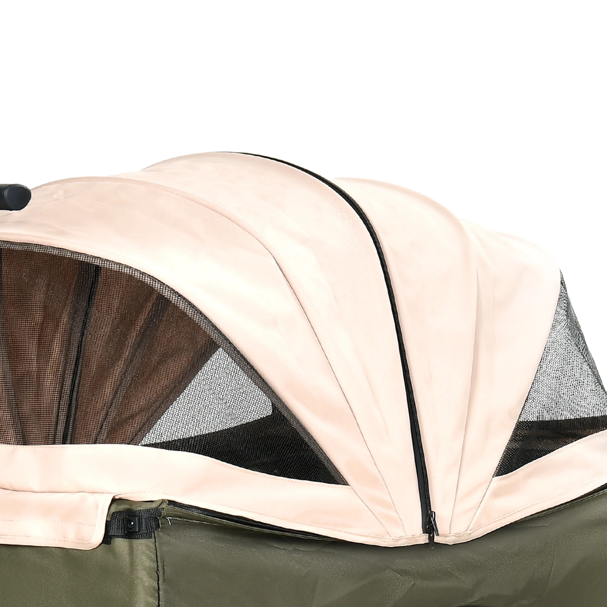 DWVO Dog Stroller for Large Medium Dogs, Upgraded Version with Larger Room, 4 Wheels Foldable Pet Stroller with 360�� Rotation Wheel, Cat Kitty Puppy Stroller with Storage Basket - Green & Pink - Womvr