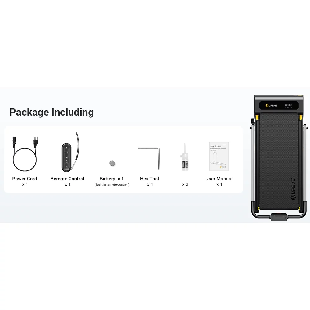 UREVO 2 in 1 Under Desks Treadmill, 5HIIT Modes Folding Treadmill with Smart Rotary Console 2.5HP 265 lbs for Home Office Gym - Womvr