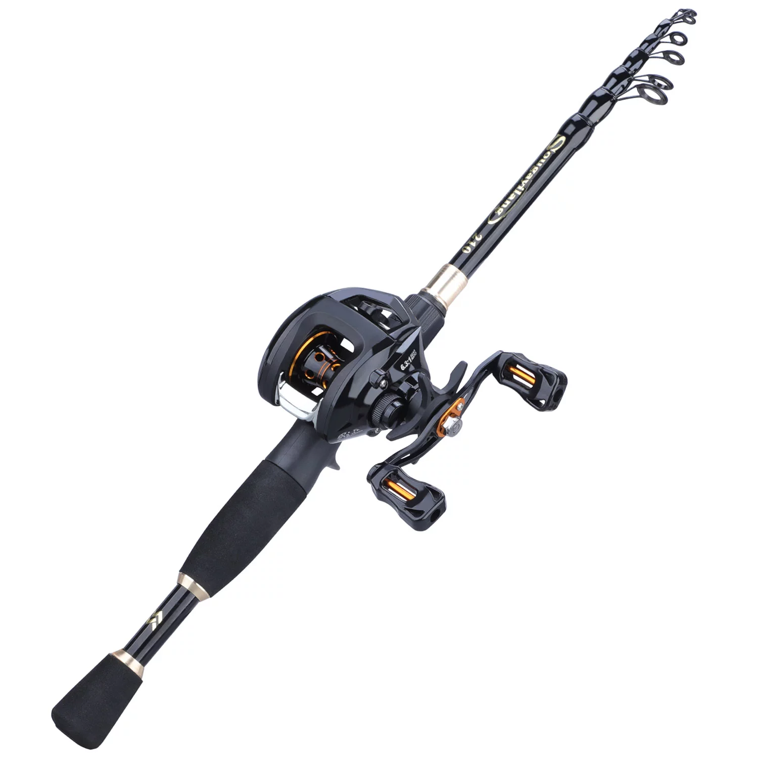 Sougayilang Baitcast Combo Telescopic Rod and 12＋1BB Baitcasting Reel for Travel Carp Bass Trout Fishing - Womvr