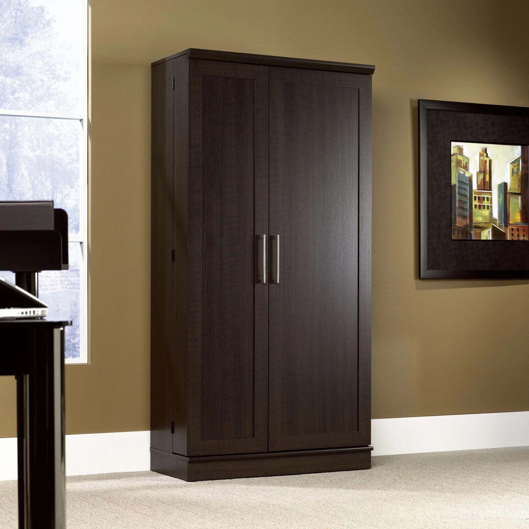 Sauder HomePlus Storage Cabinet, Soft White Finish - Womvr