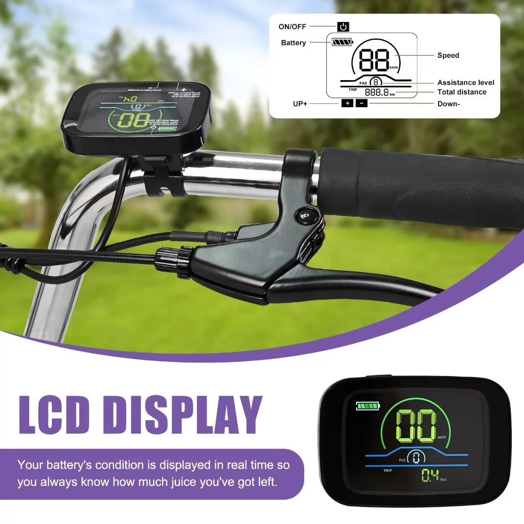 Docred 3 Wheel Electric Bike, 15.5 mph 500W Electric Tricycles for Adult .36V 7 Speeds Electric Trike,24In - Womvr